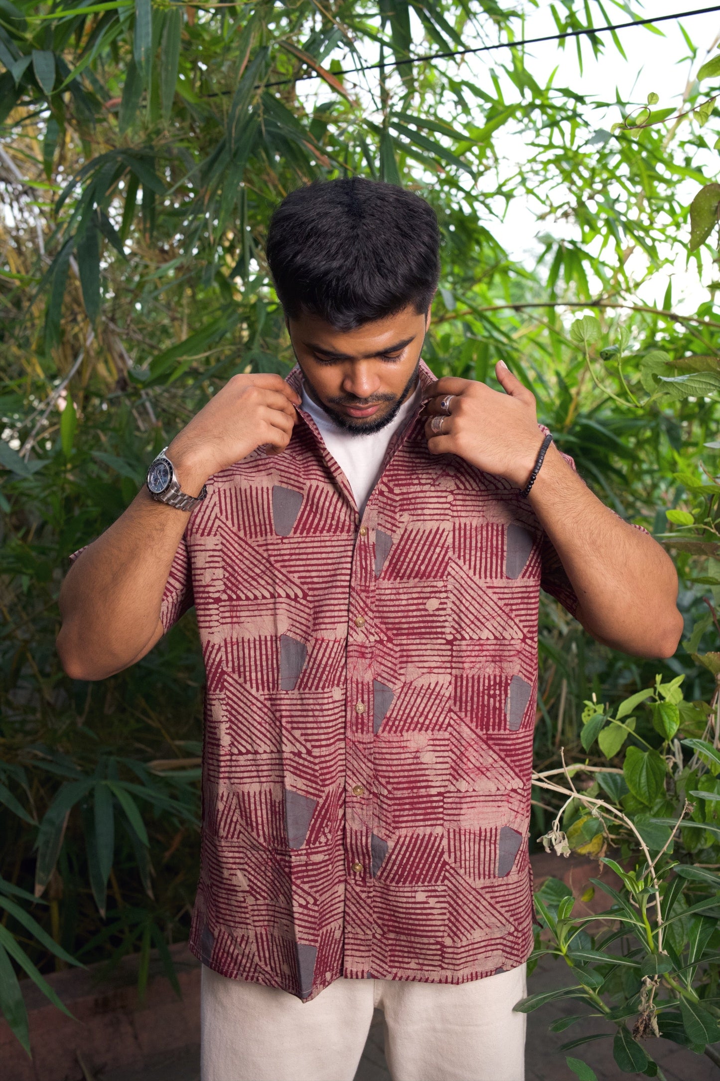 BATIK MAROON LEARIYA SHIRT
