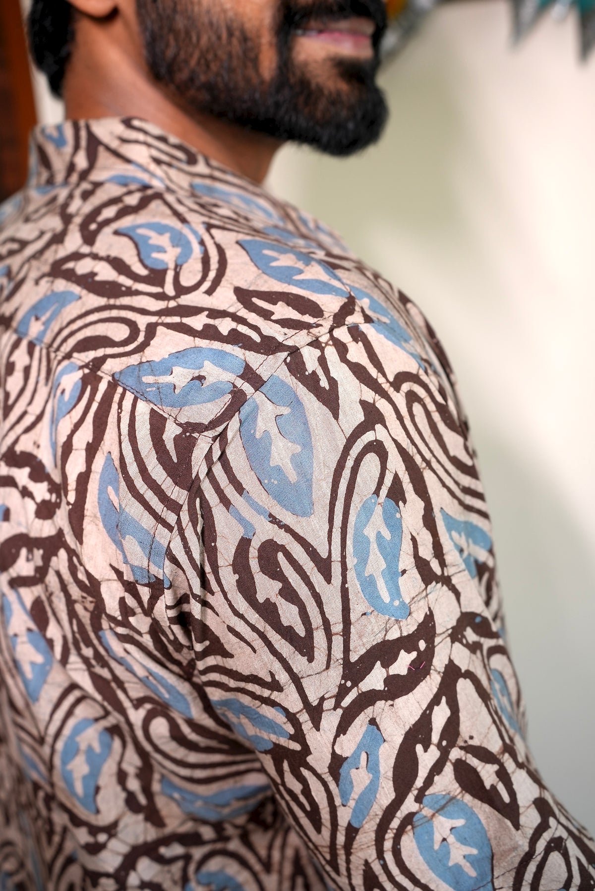 BATIK INDIGO LEAVES SHIRT