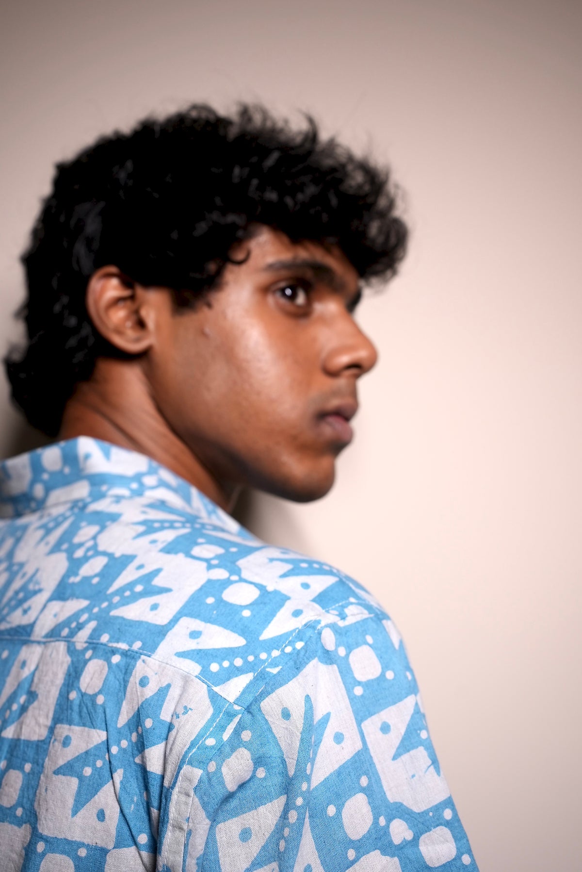 BATIK SKY BLUE SNAKE LADDER SHIRT