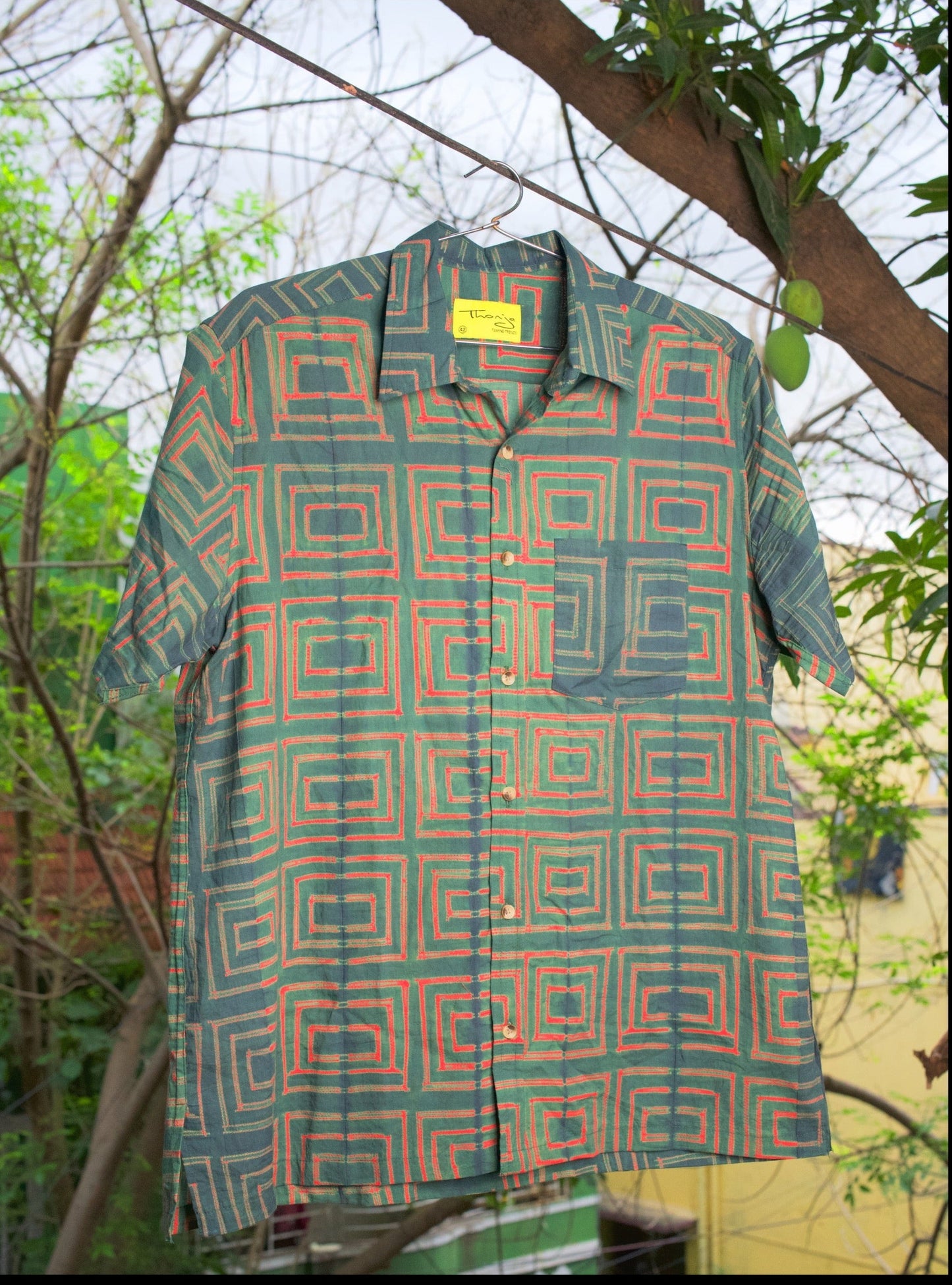 SHIBORI AQUA SQUARE SHIRT