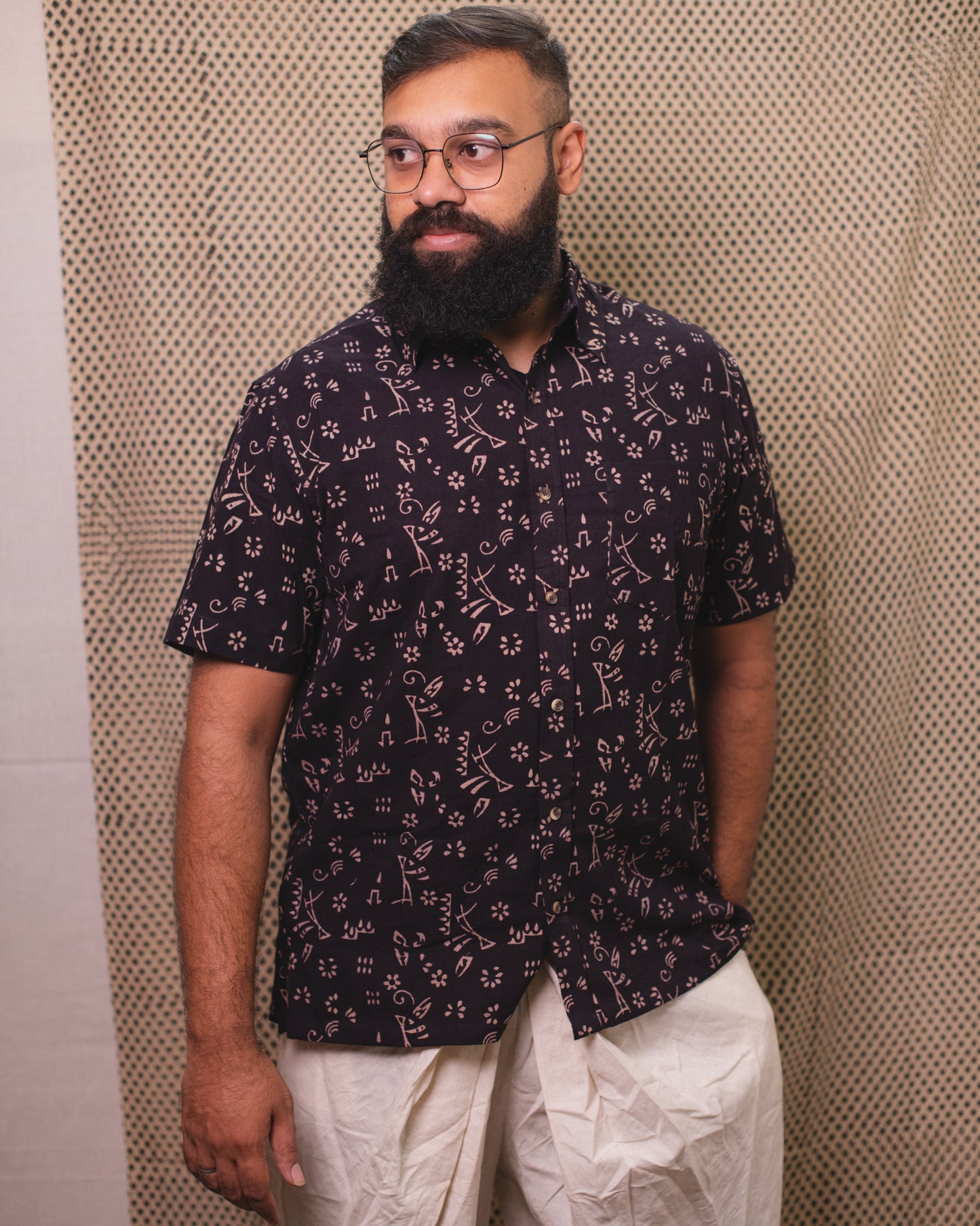 BLACK ABSTRACT SHIRT