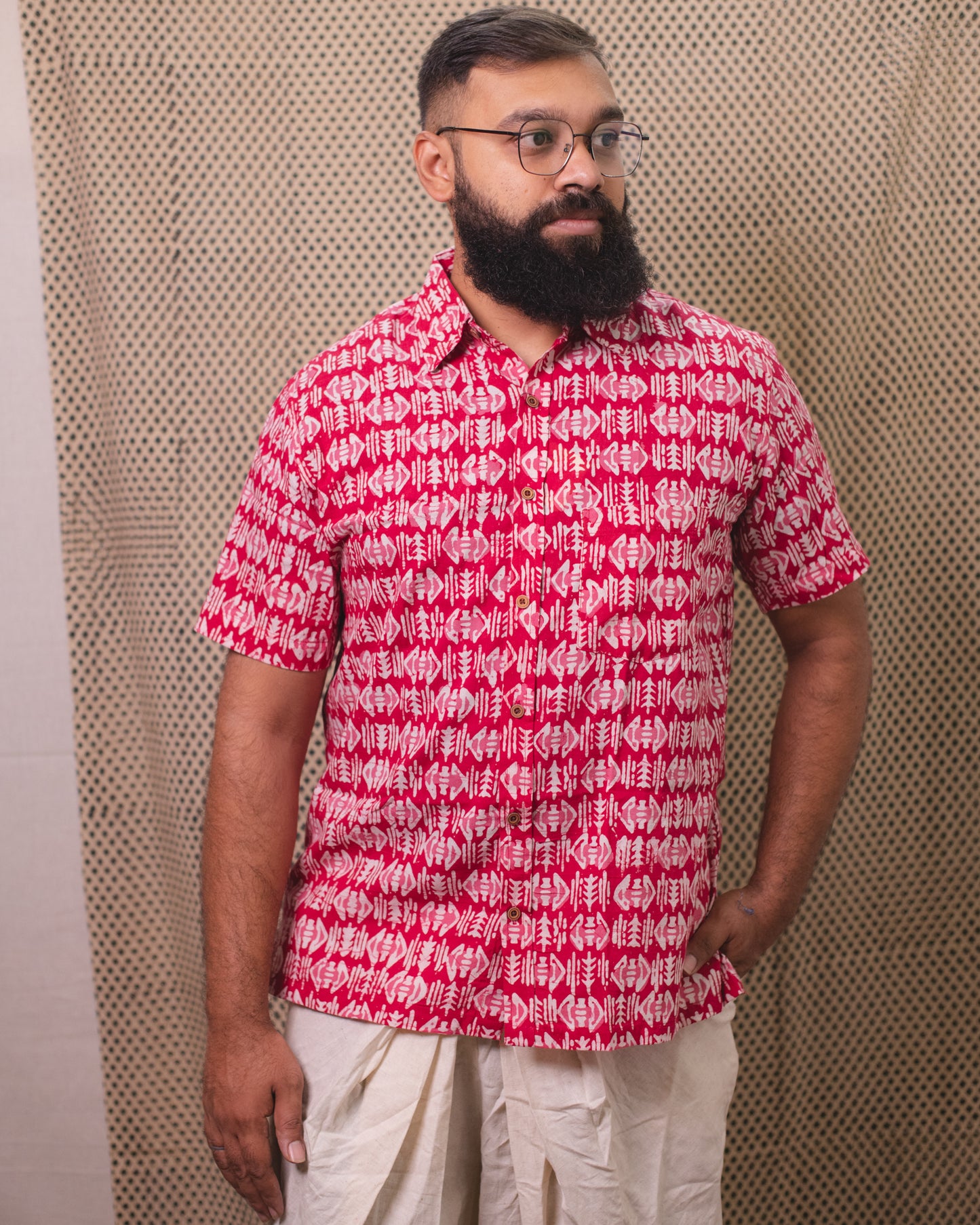 BATIK ALIZARIN RED SHIRT