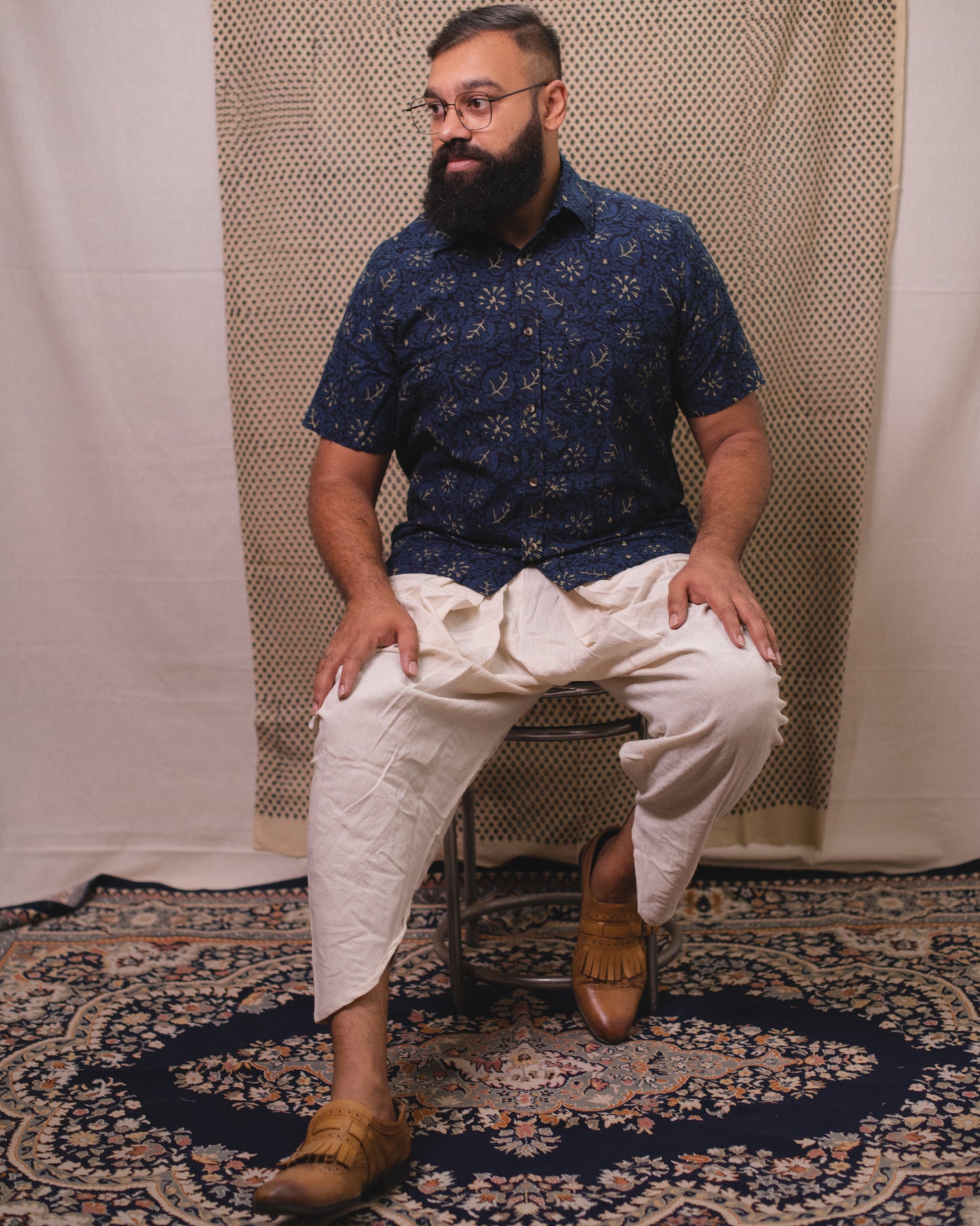 AJRAKH HEENA FLORAL SHIRT
