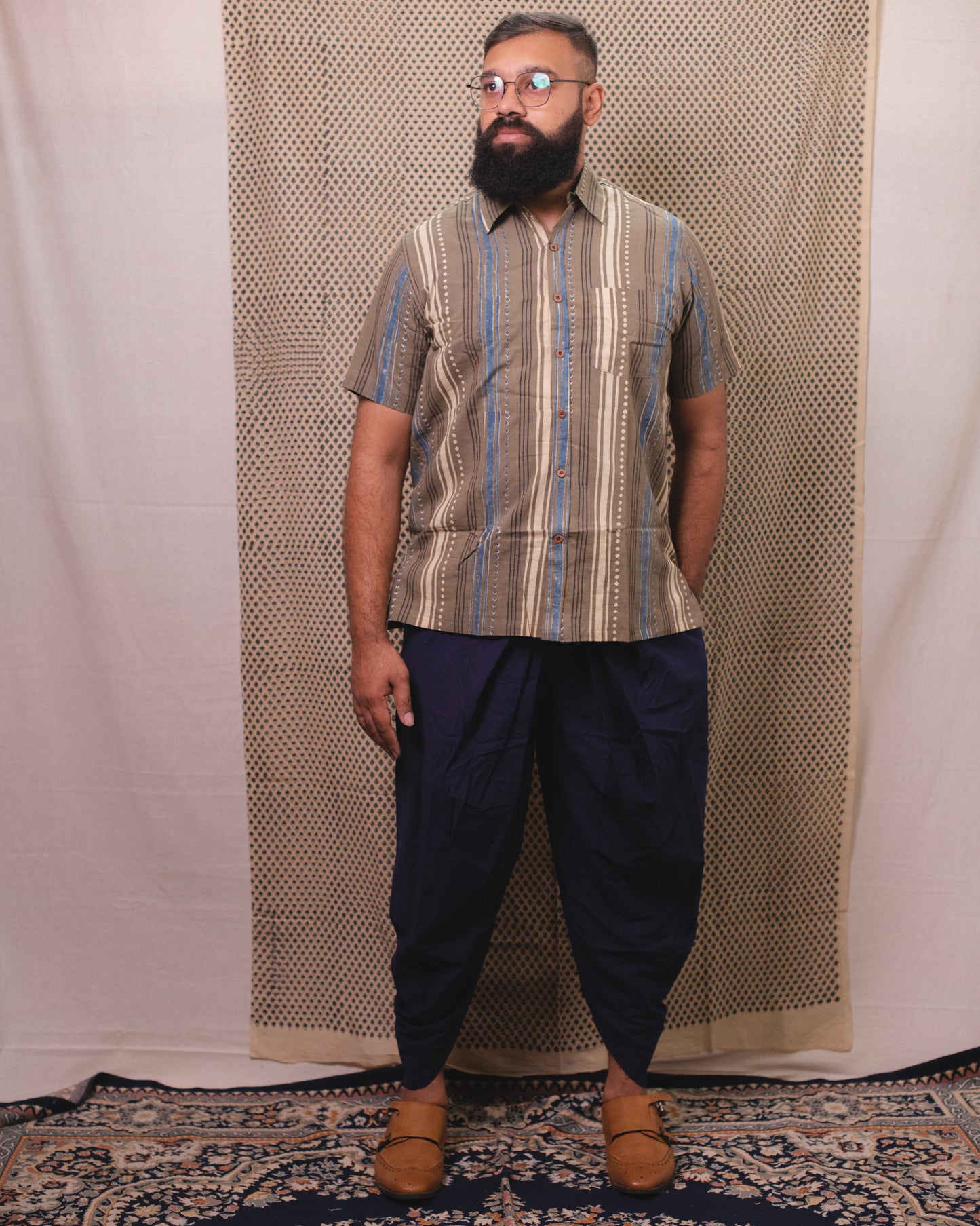 AJRAKH KASHISH STRIPE SHIRT