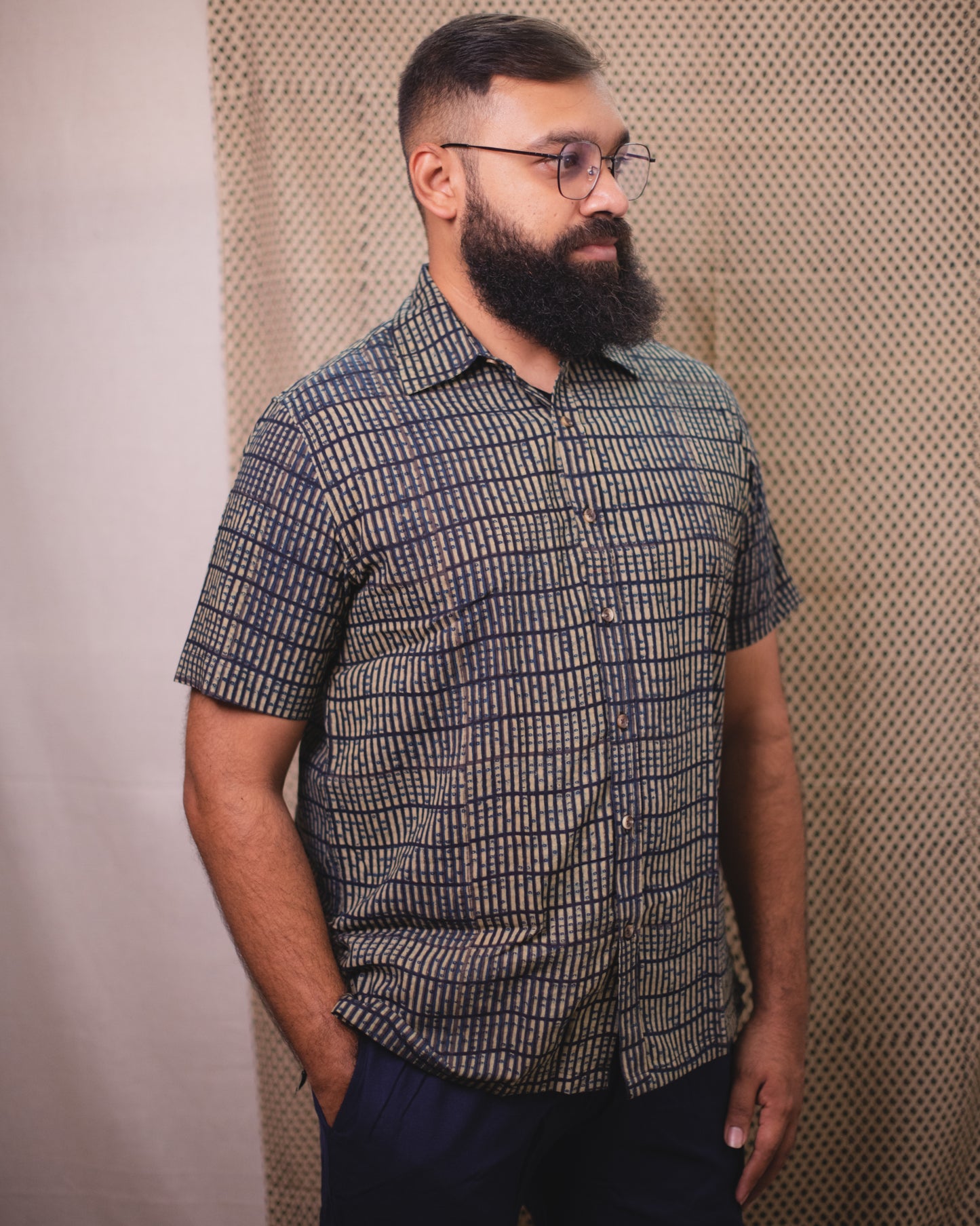 AJRAKH HENNA BRICK SHIRT