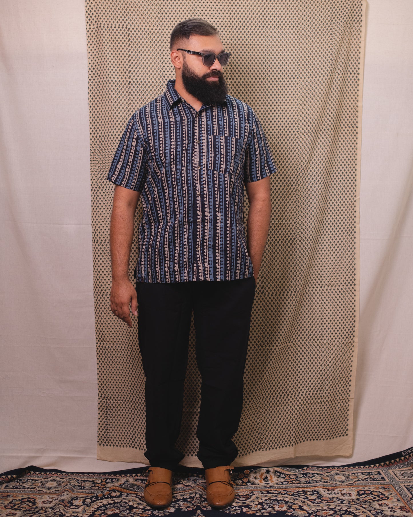 BATIK INDIGO STRIPES SHIRT
