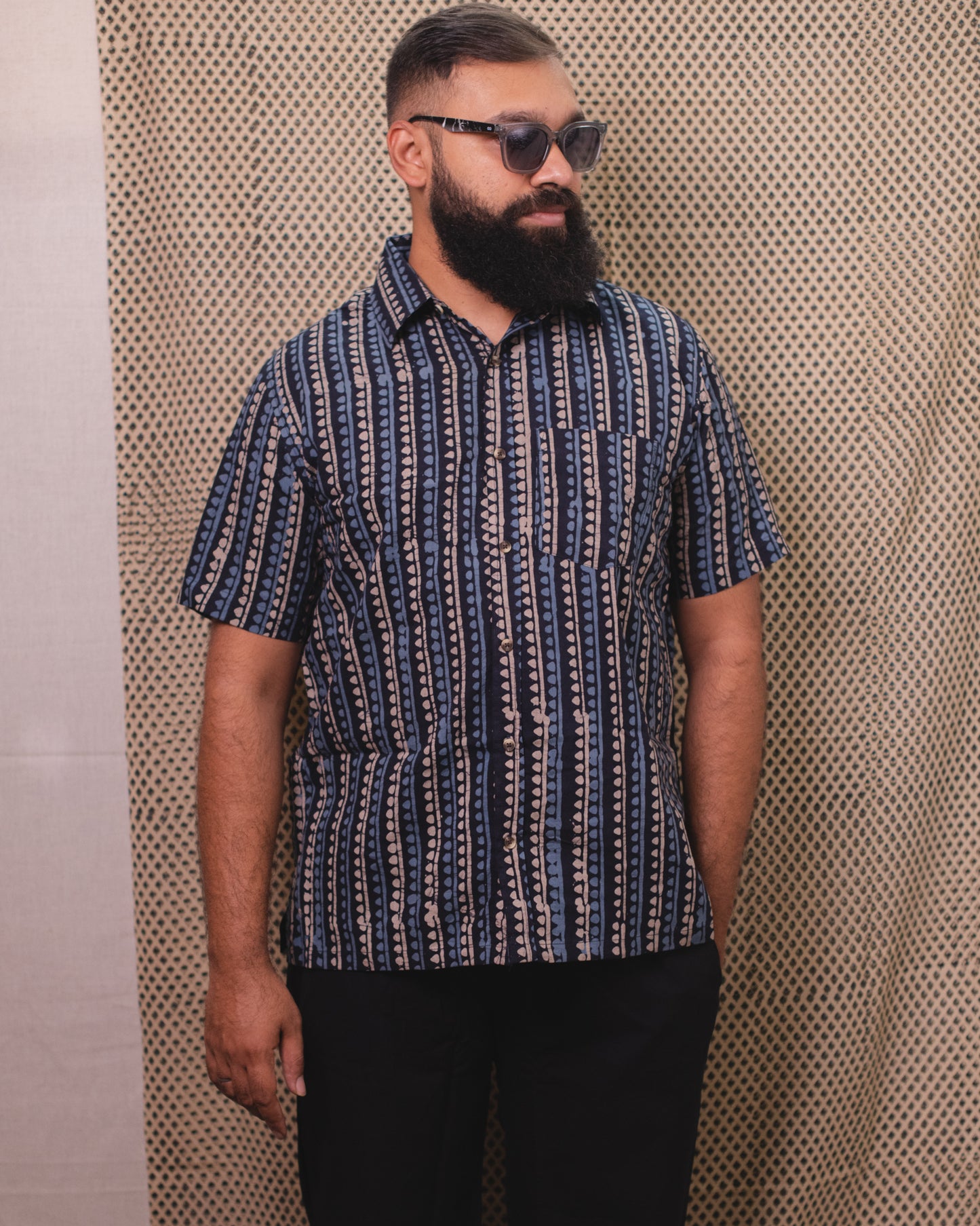 BATIK INDIGO STRIPES SHIRT