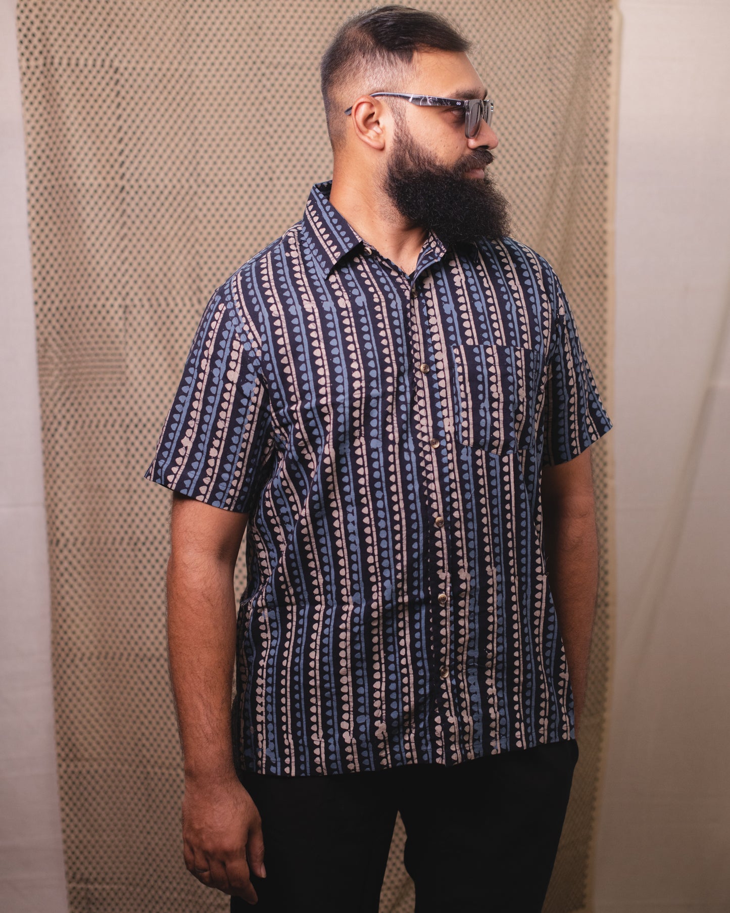 BATIK INDIGO STRIPES SHIRT