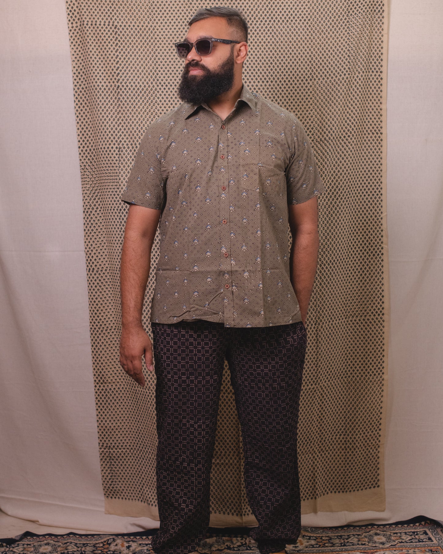 AJRAKH KASHISH BUTTI SHIRT