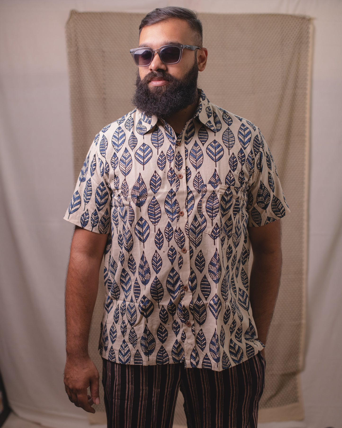 BEIGE LEAF SHIRT