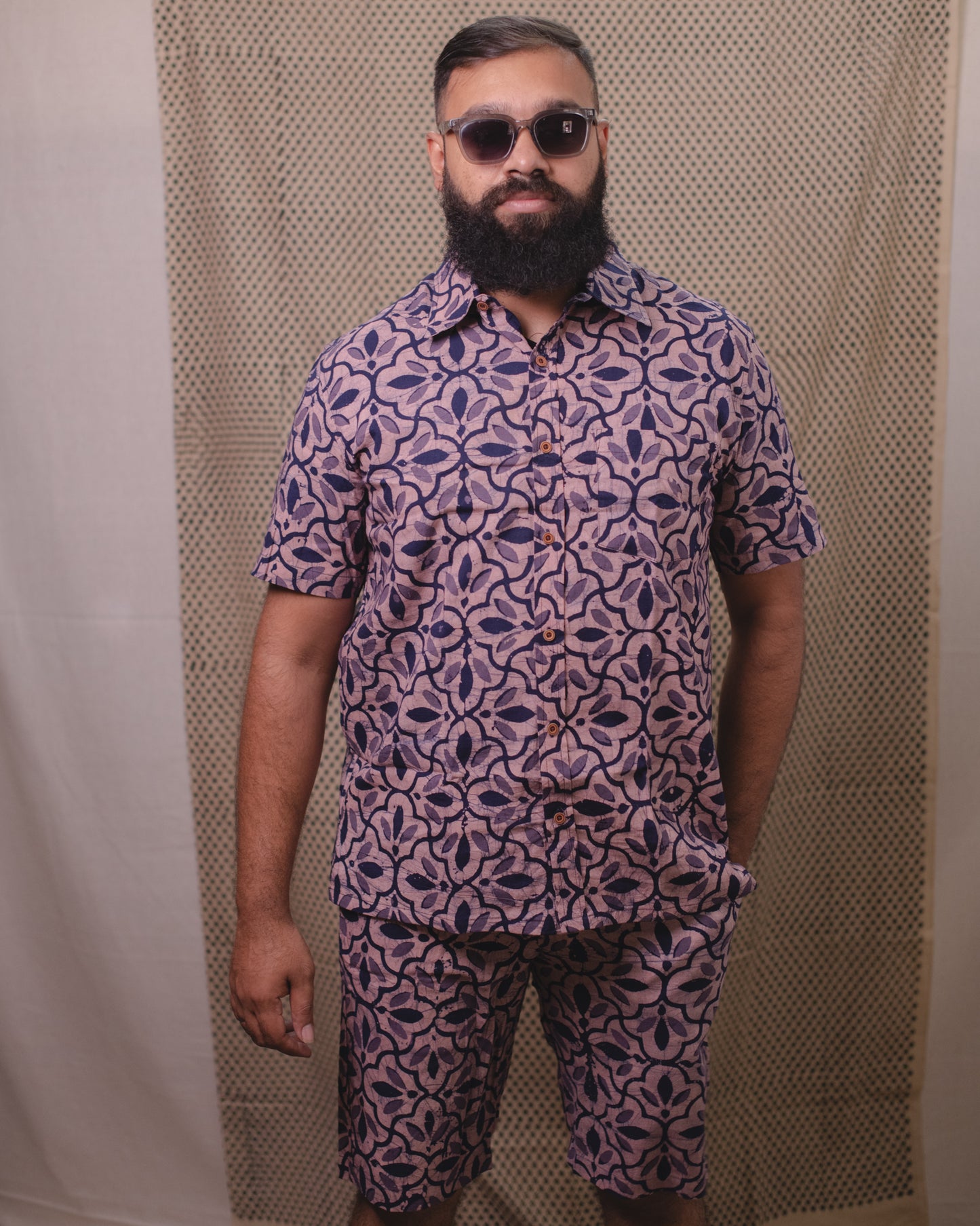 BATIK LAVENDER FLORAL COORD SET