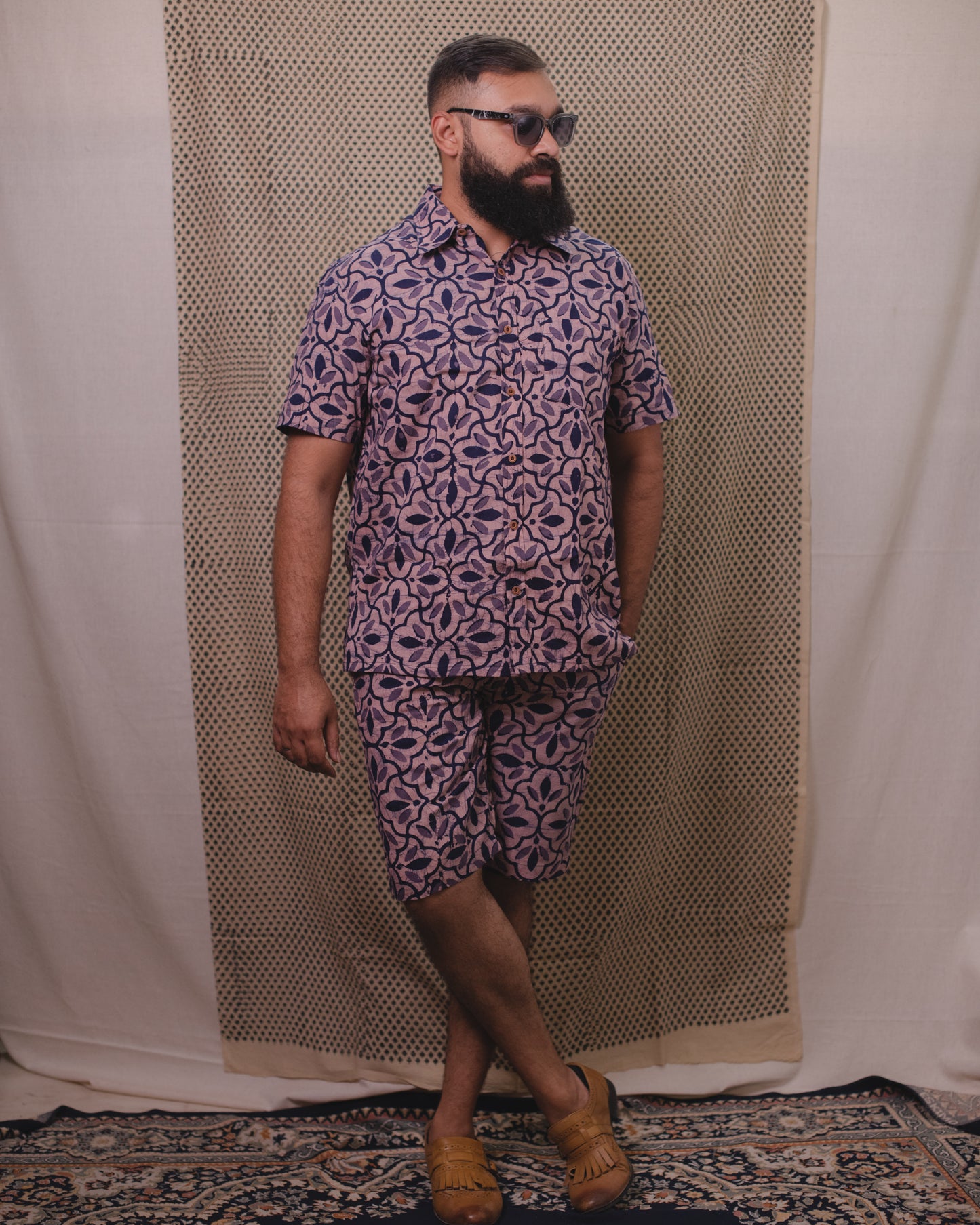 BATIK LAVENDER FLORAL COORD SET