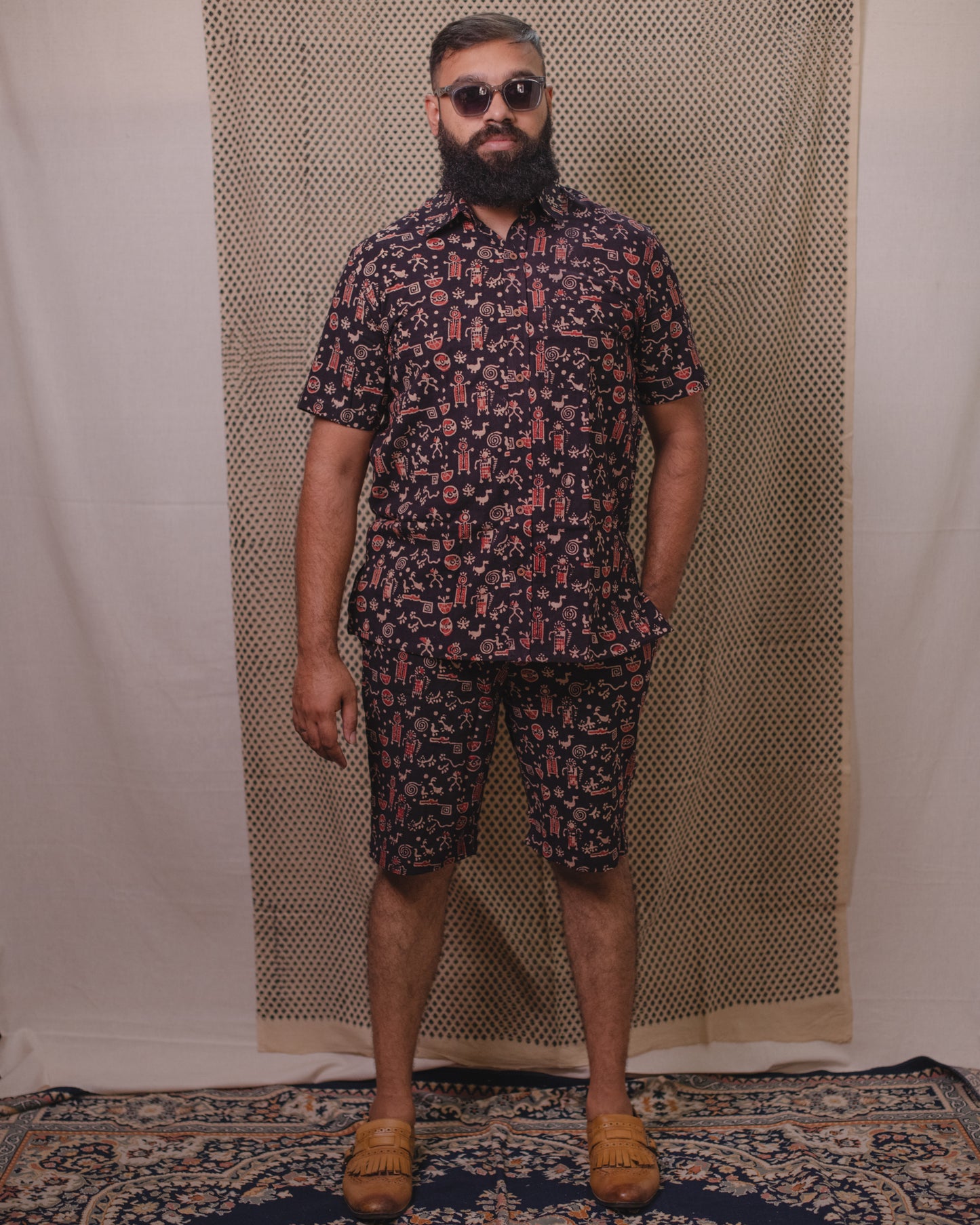 BLACK MAROON ABSTRACT COORD SET