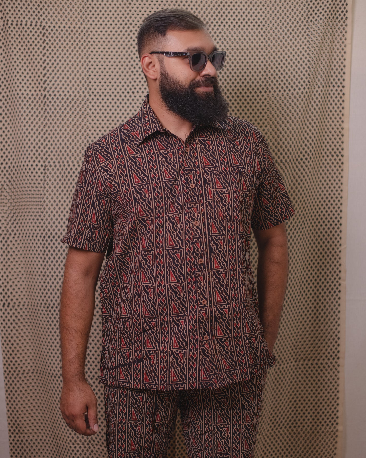 MAROON TRIANGLE COORD SET