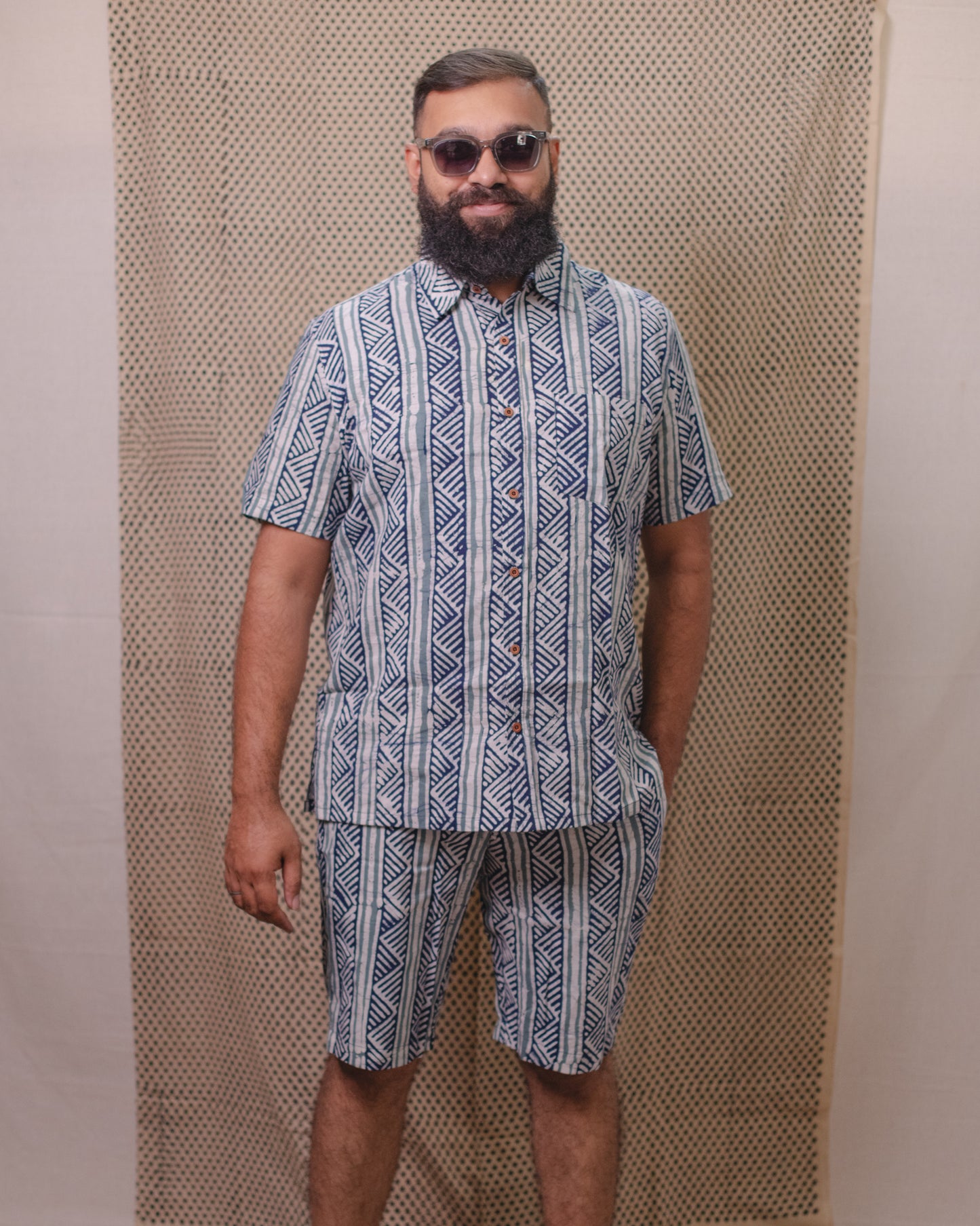 BATIK SEA GREEN STRIPES COORD SET