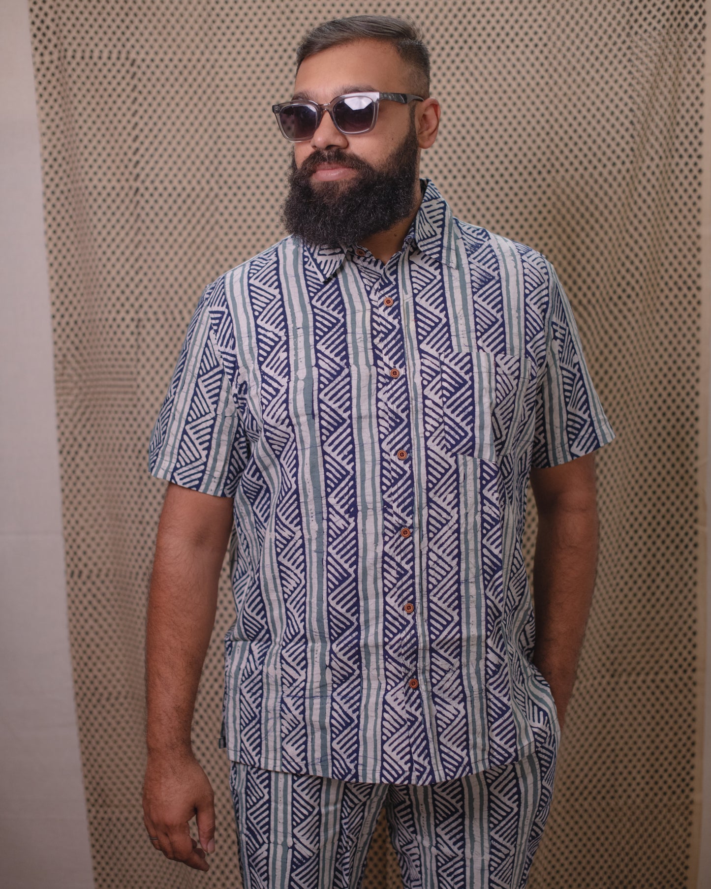 BATIK SEA GREEN STRIPES COORD SET