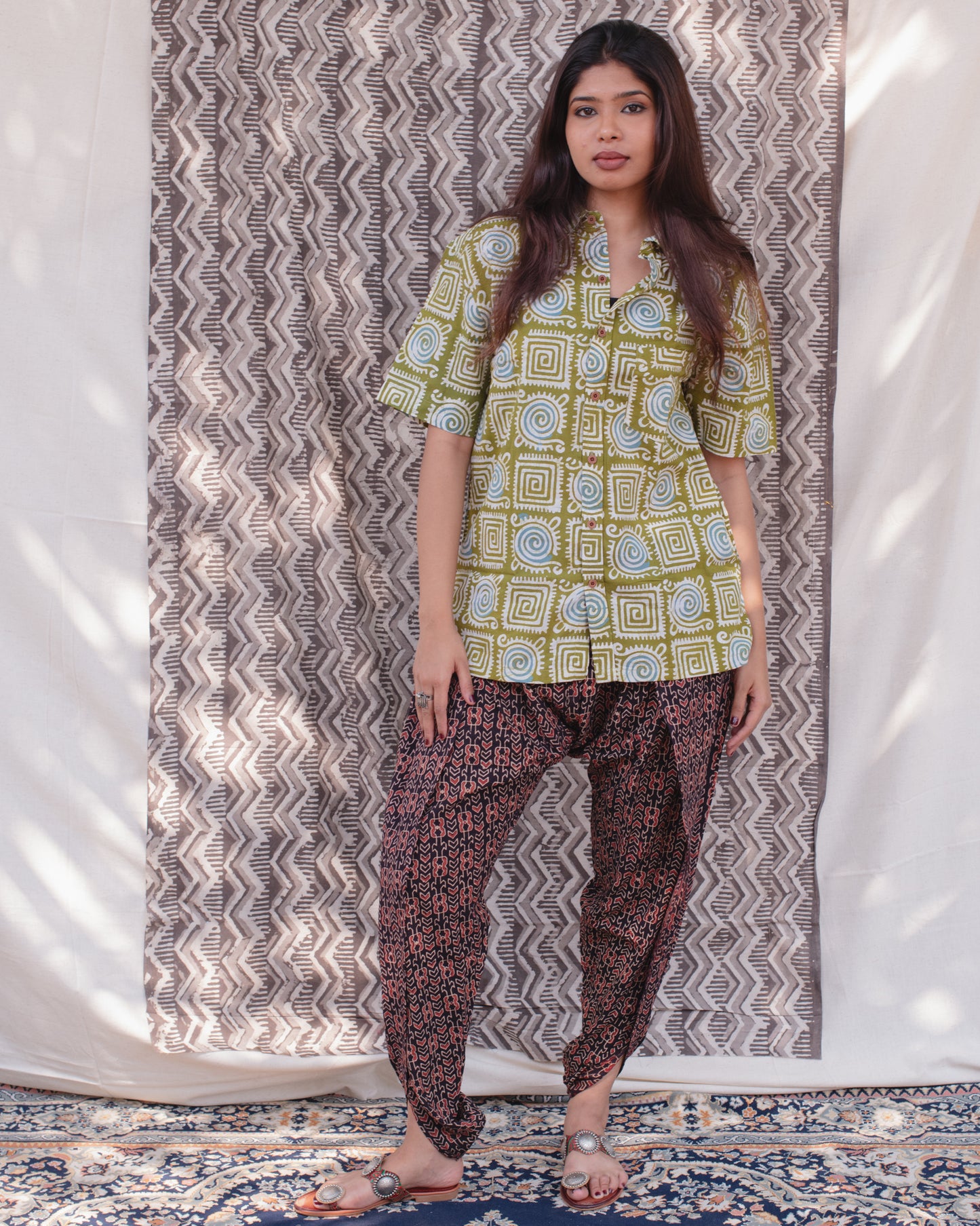 BLACK ARROW DHOTI PANTS
