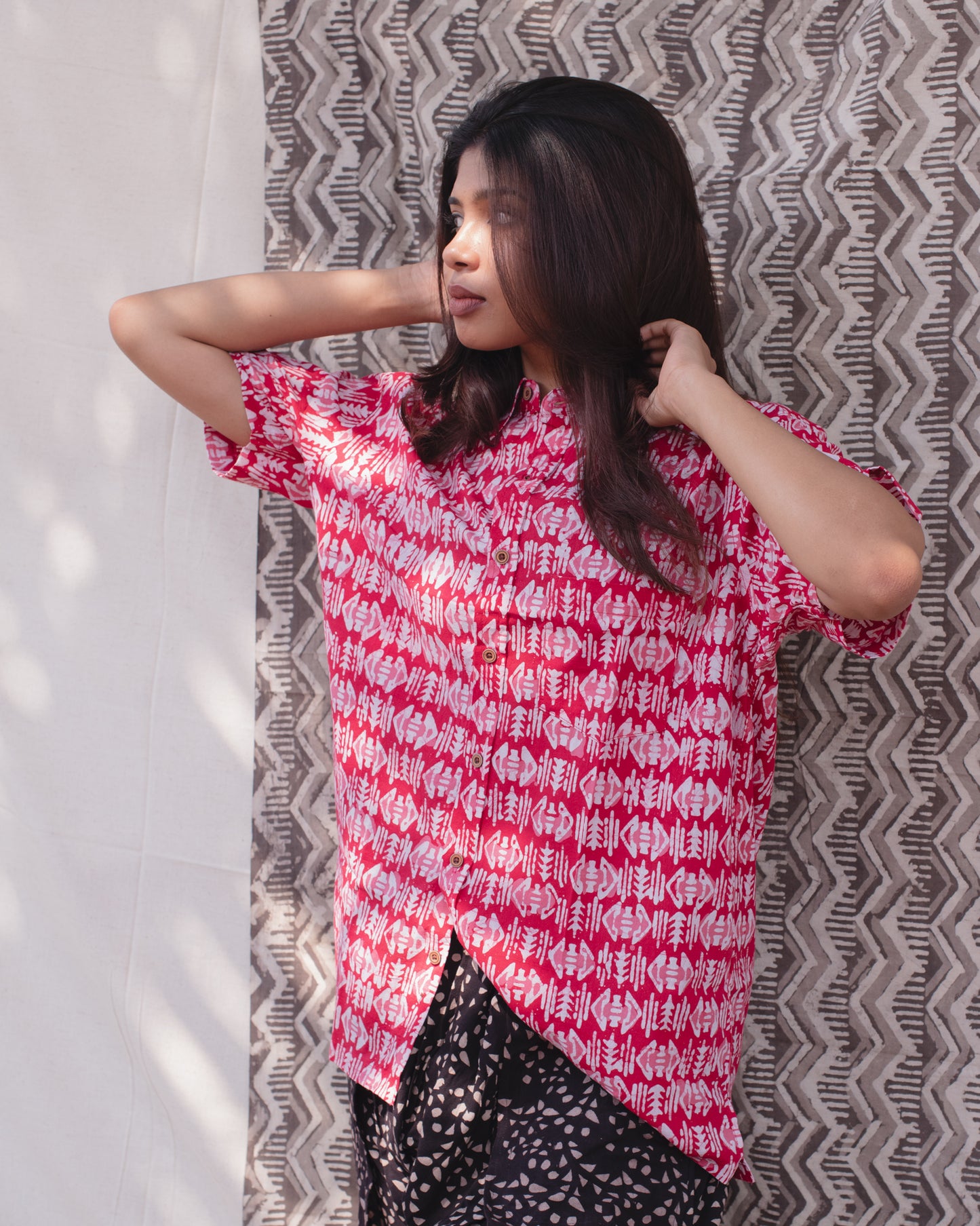 BATIK ALIZARIN RED SHIRT