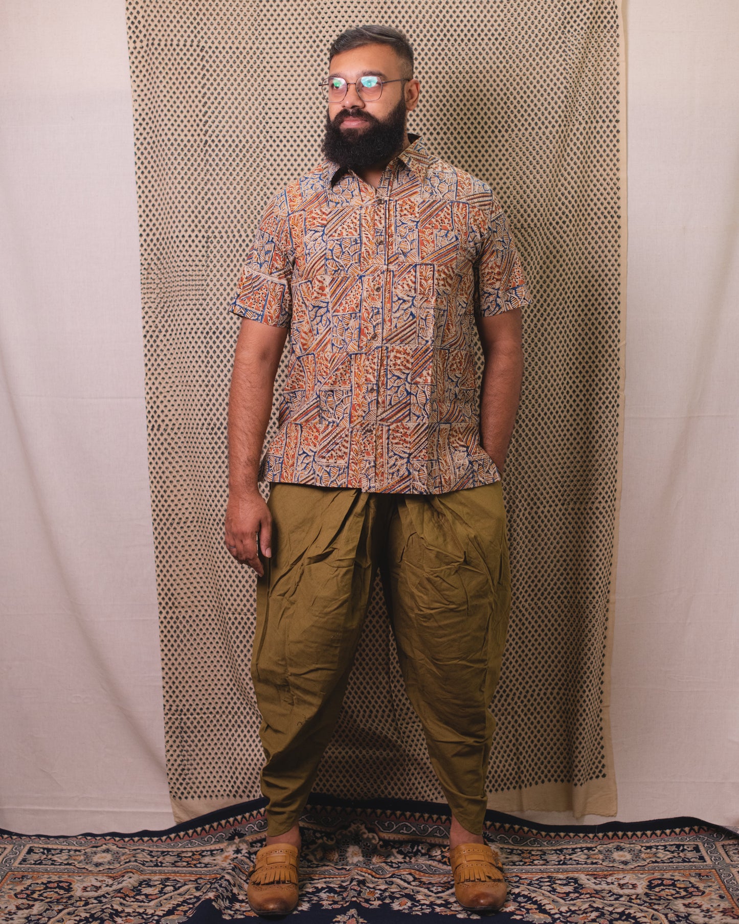KALAMKARI MUSTARD SHIRT