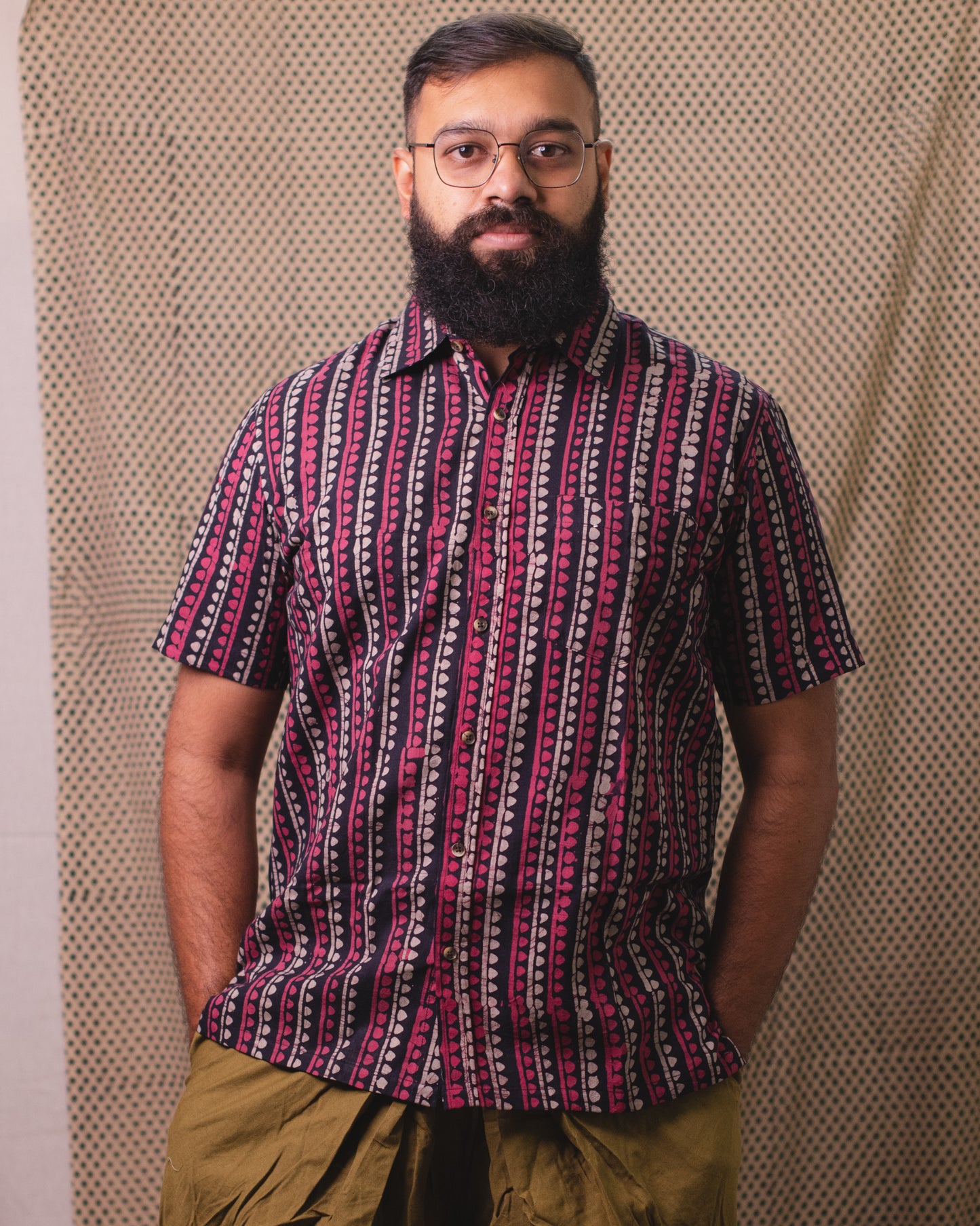 BATIK MAJENTA STRIPES SHIRT