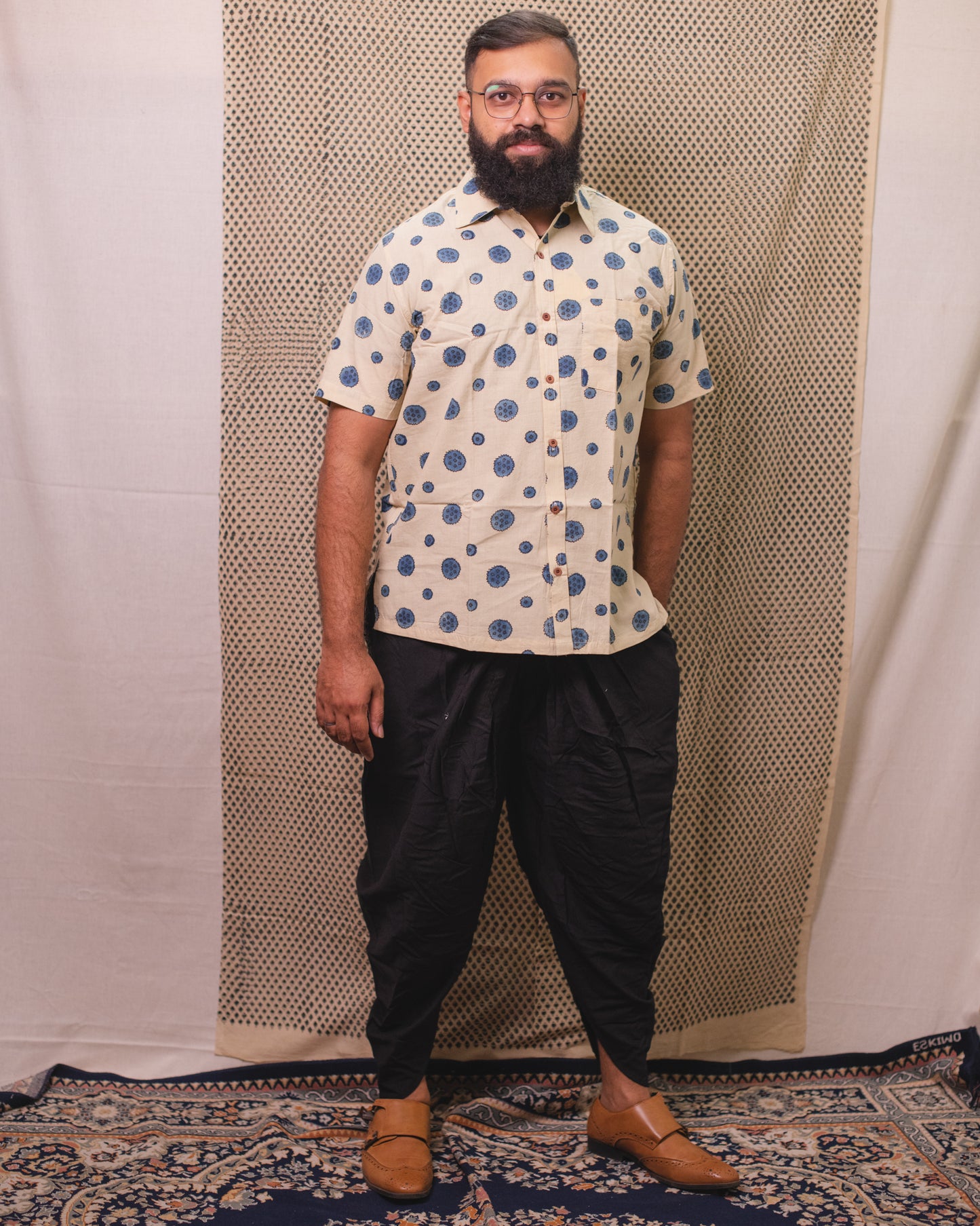 AJRAKH NATURAL INDIGO AMEOBA