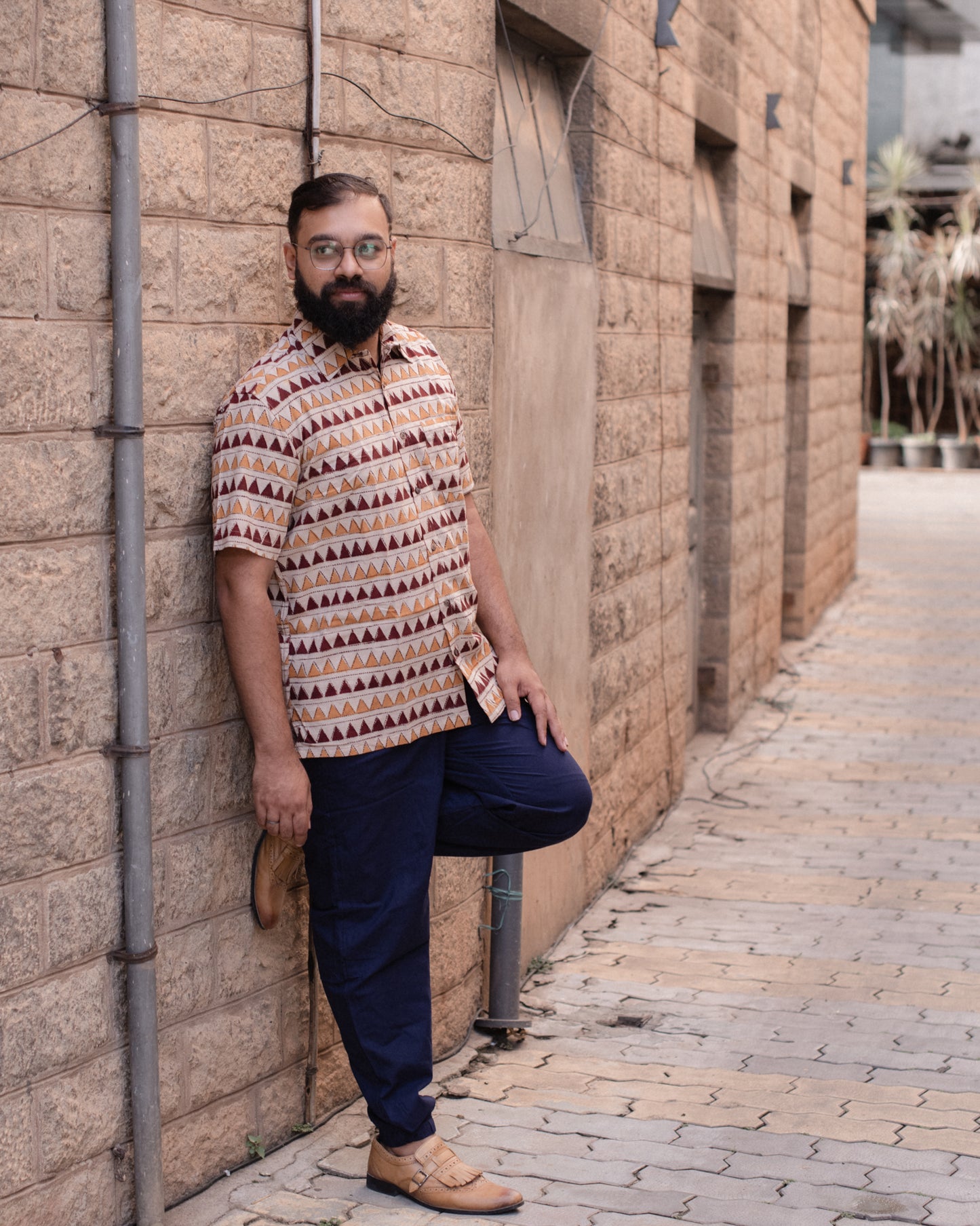KALAMKARI MUSTRAD TRIANGLE SHIRT