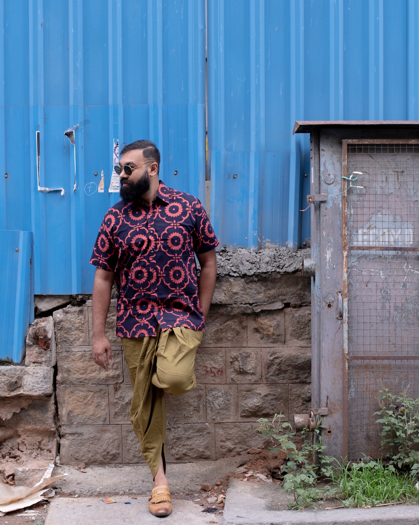 BATIK ORANGE FLORAL SHIRT