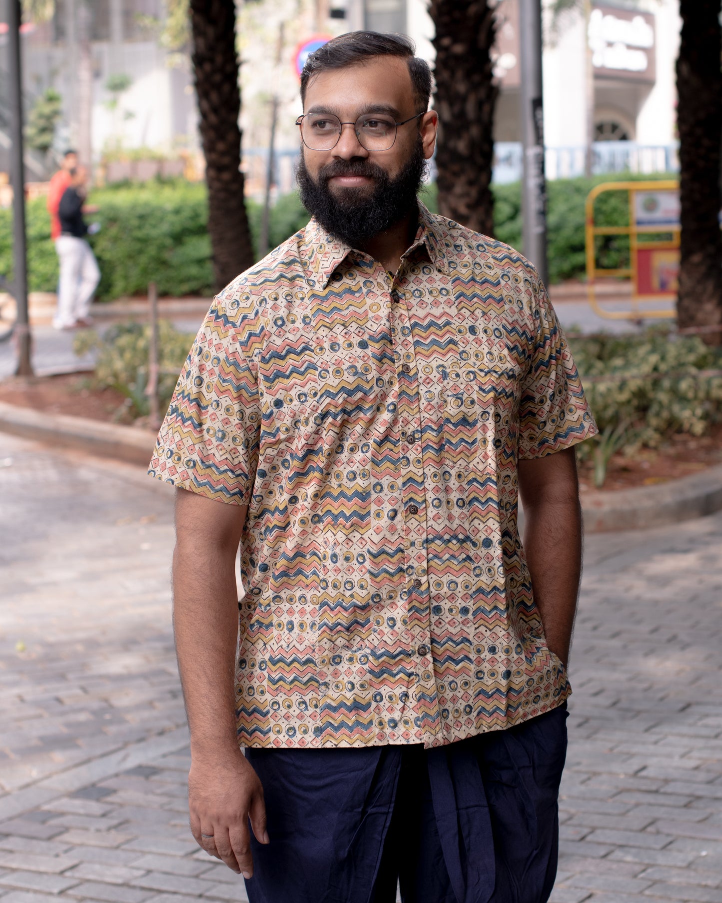 KALAMKARI PASTAL WAVE SHIRT