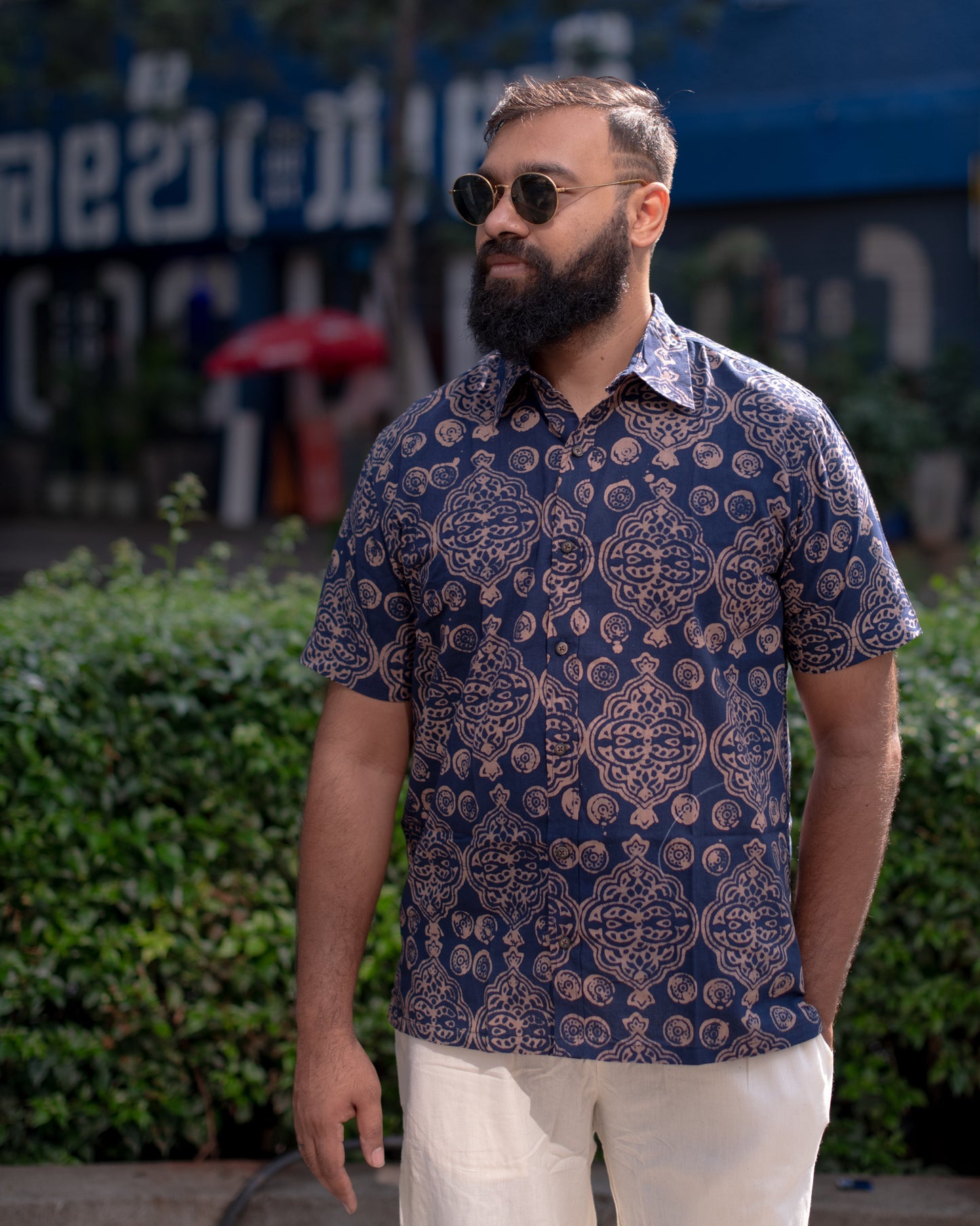 BATIK INDIGO BOHEMIAN SHIRT