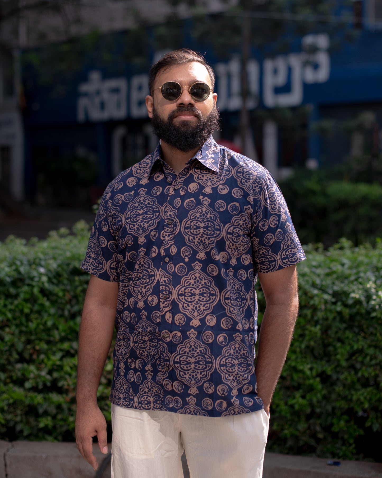 BATIK INDIGO BOHEMIAN SHIRT