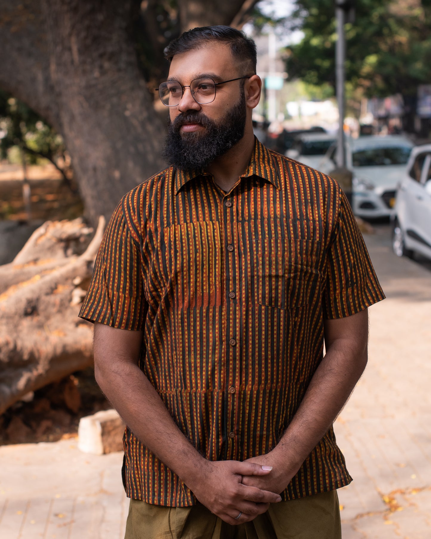 DABU GREEN STRIPED SHIRT