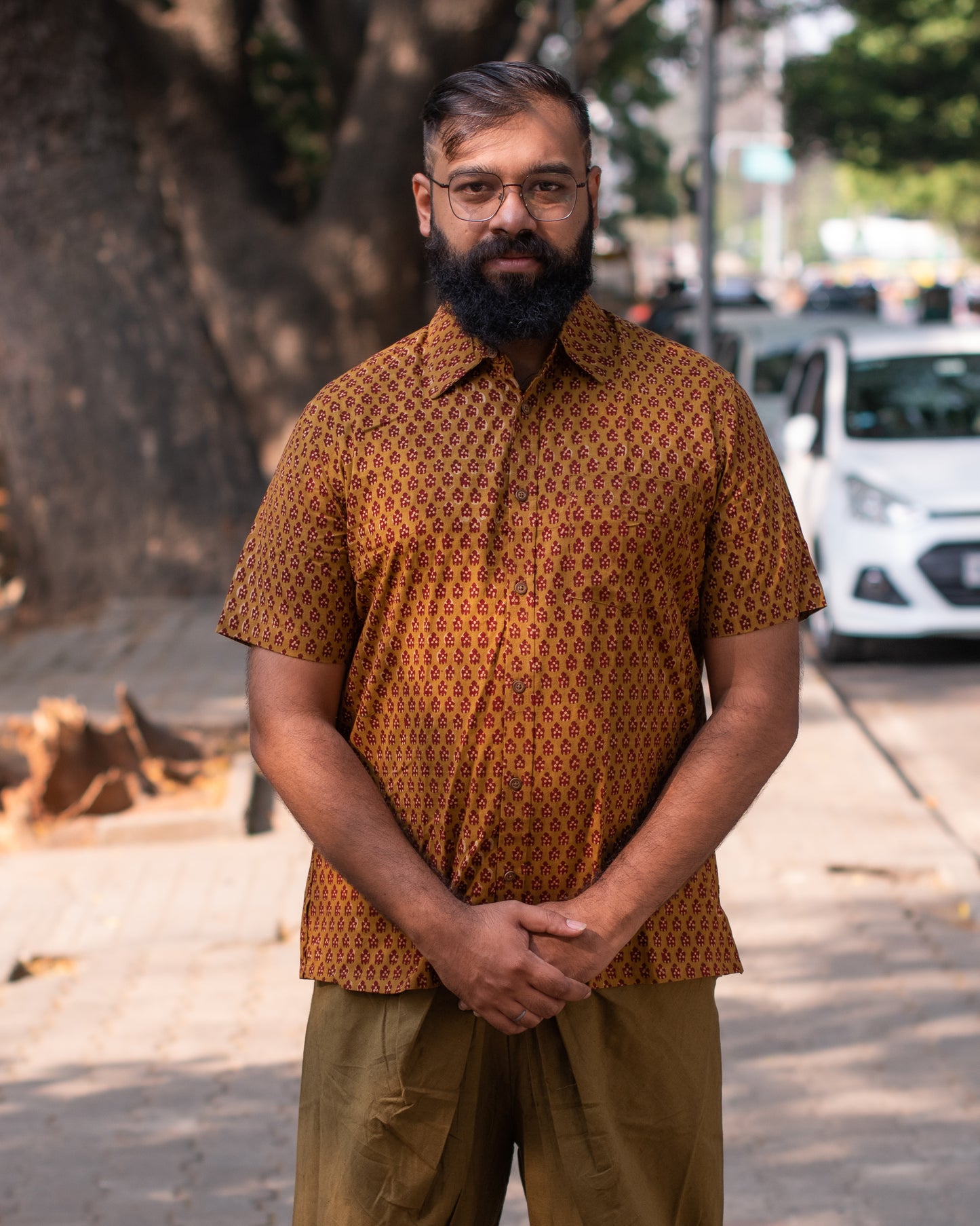 DABU MUSTARD BUTTI SHIRT