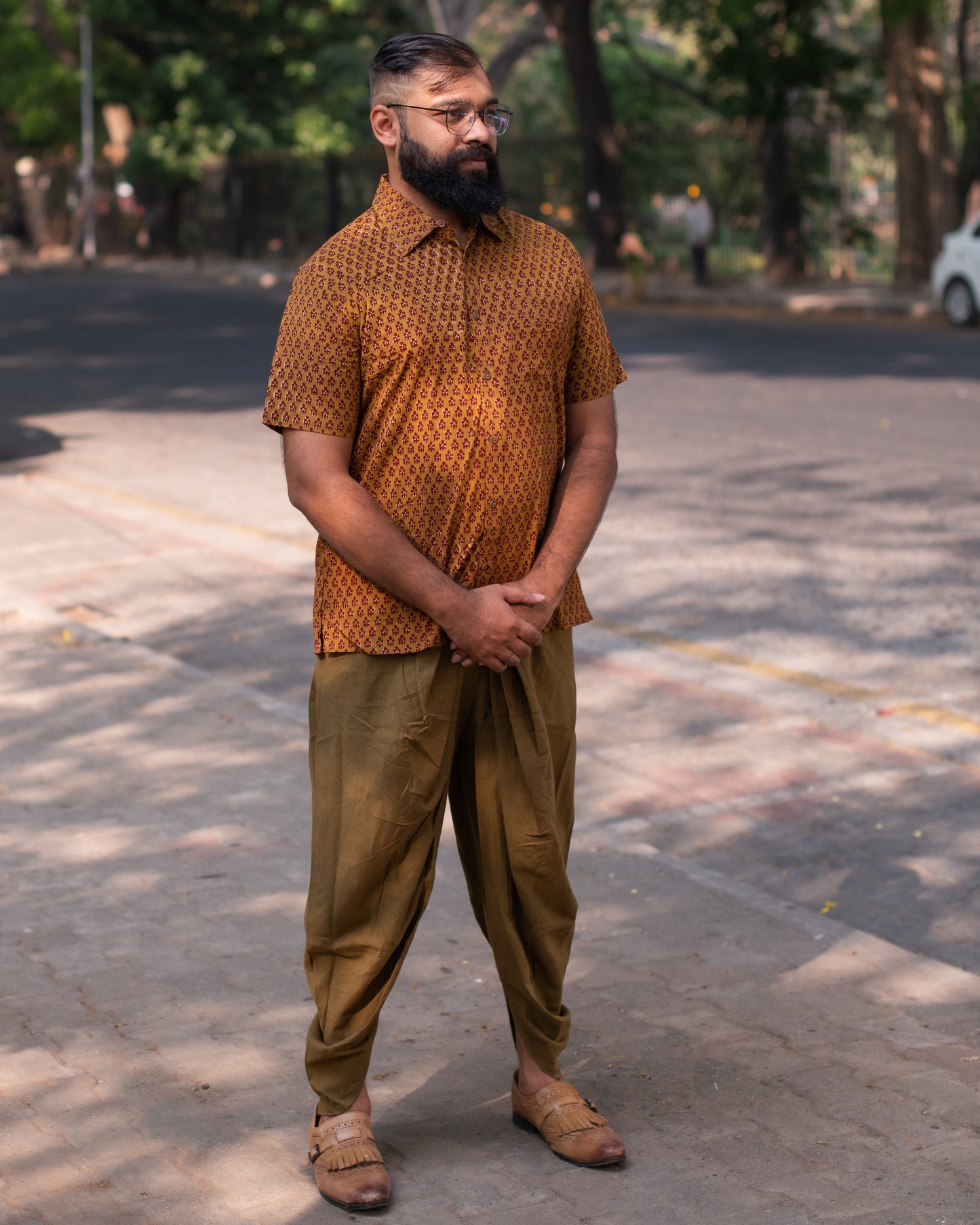 DABU MUSTARD BUTTI SHIRT
