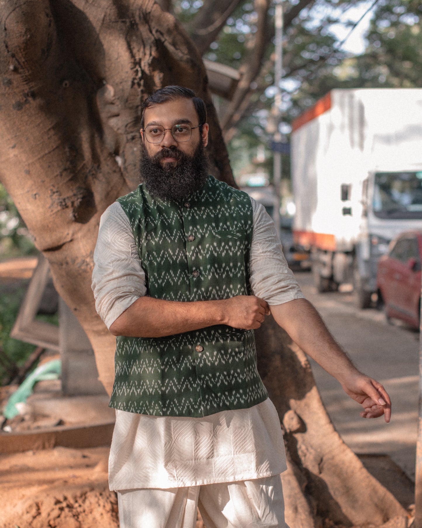 MEHNDI GREEN MODI JACKET