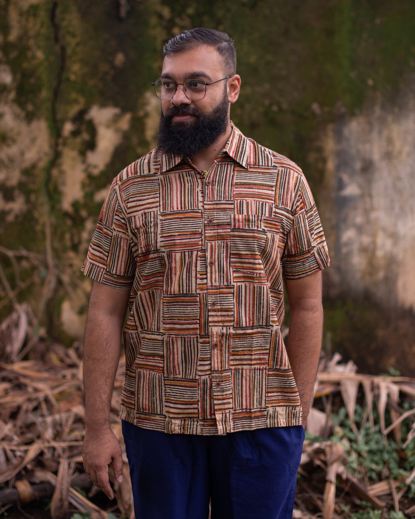 KALAMKARI GREEN CHECKS SHIRT
