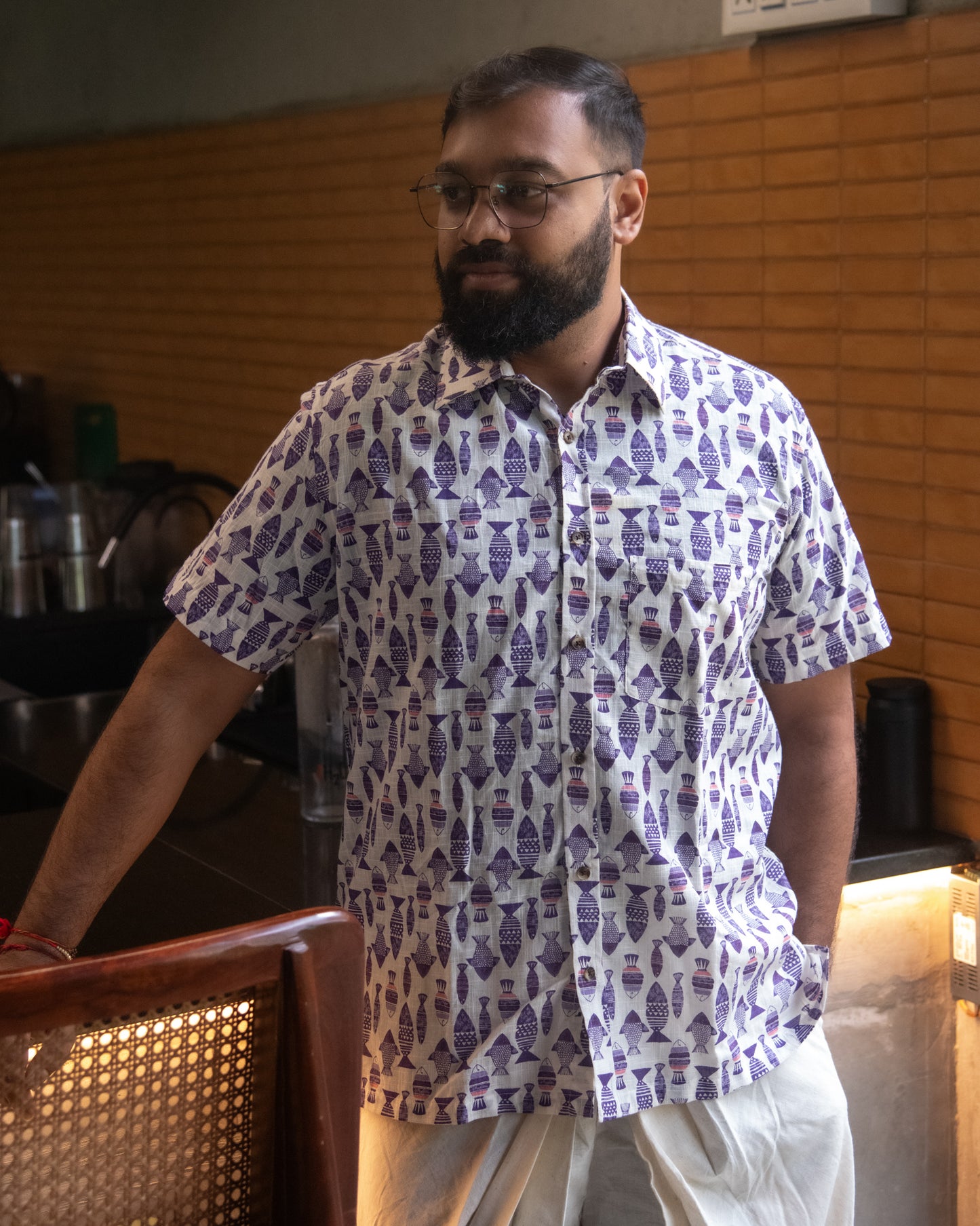 PURPLE FISH SHIRT