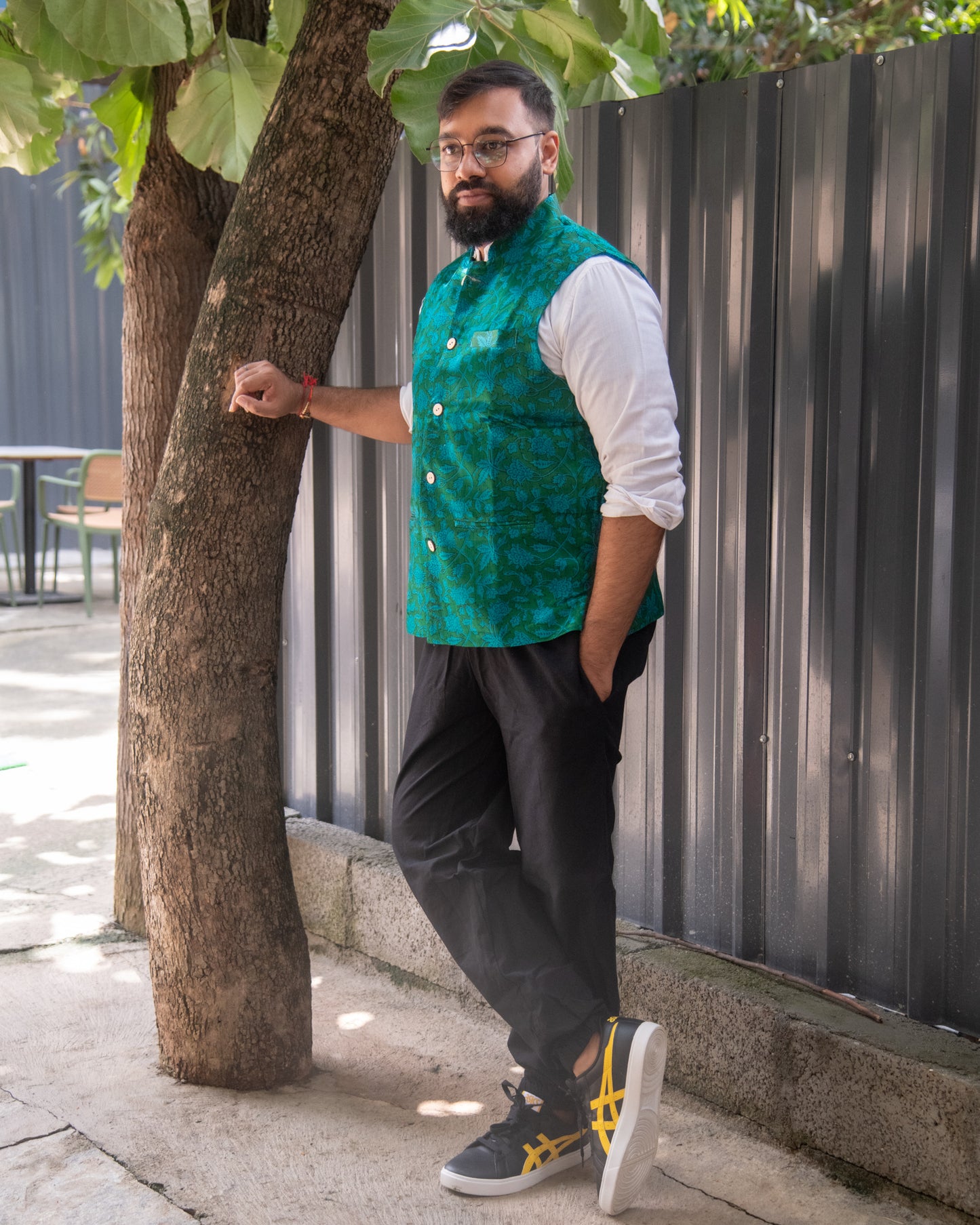 MASHRU GREEN MODI JACKET
