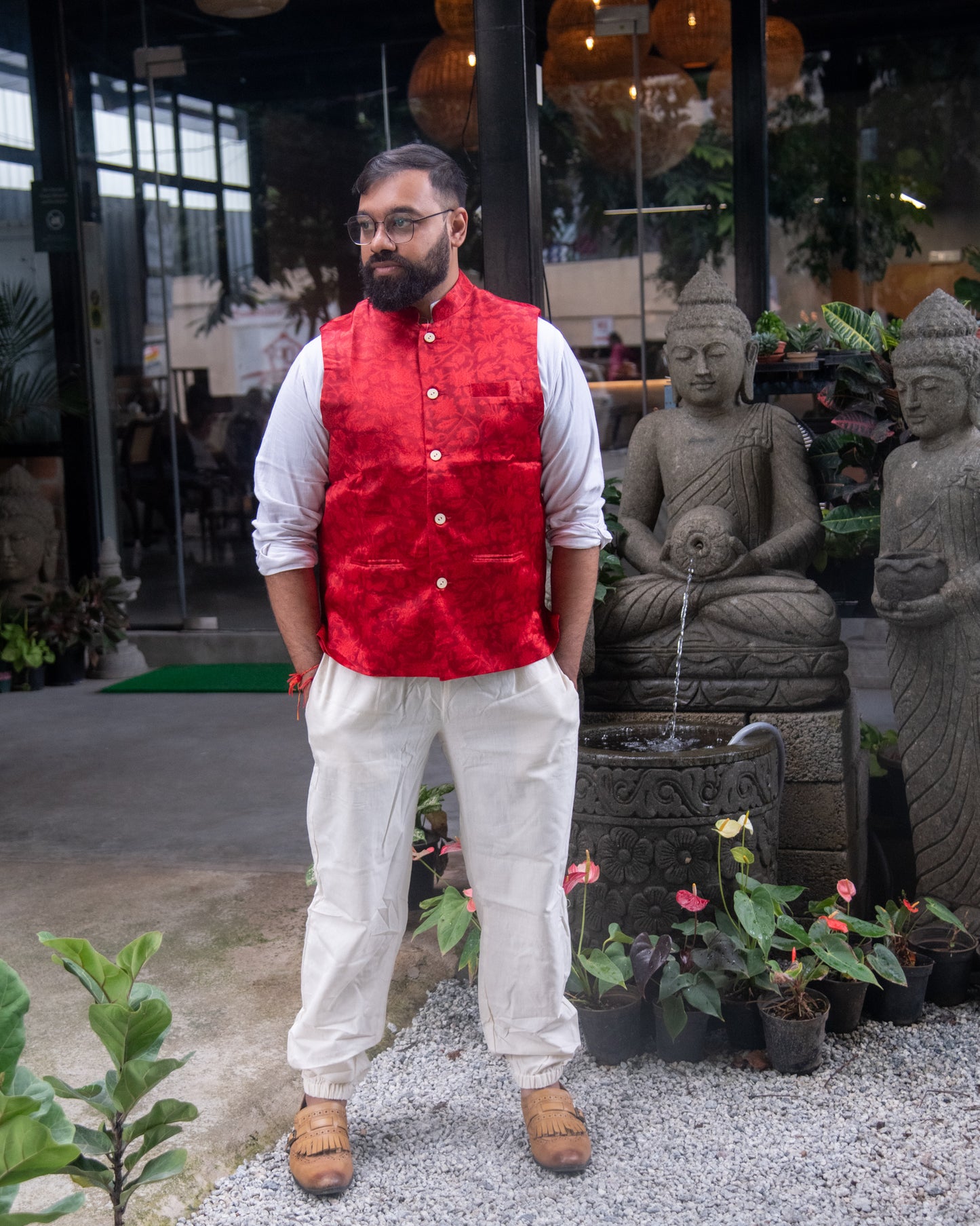 MASHRU RED MODI JACKET