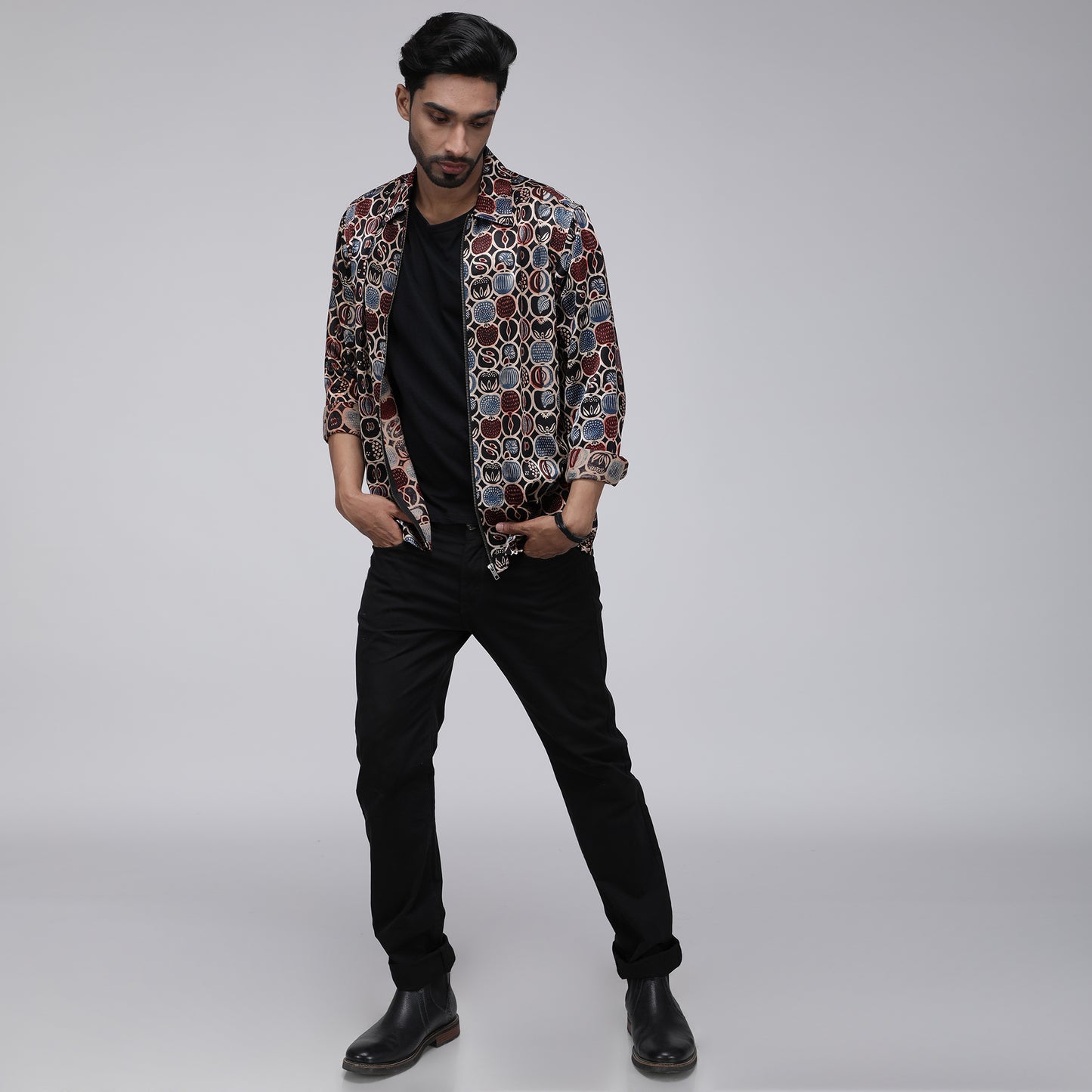 MASHRU BLACK PUMKIN ZIPPER