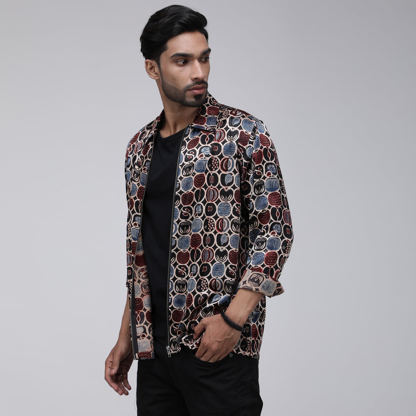 MASHRU BLACK PUMKIN ZIPPER