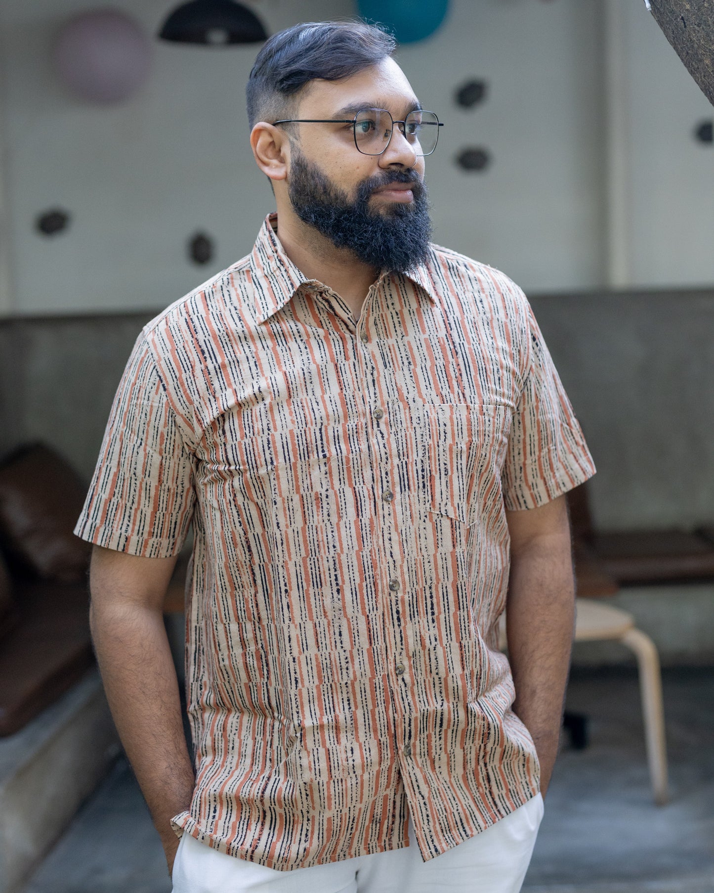 KALAMKARI TERACOTTA LITTI SHIRT