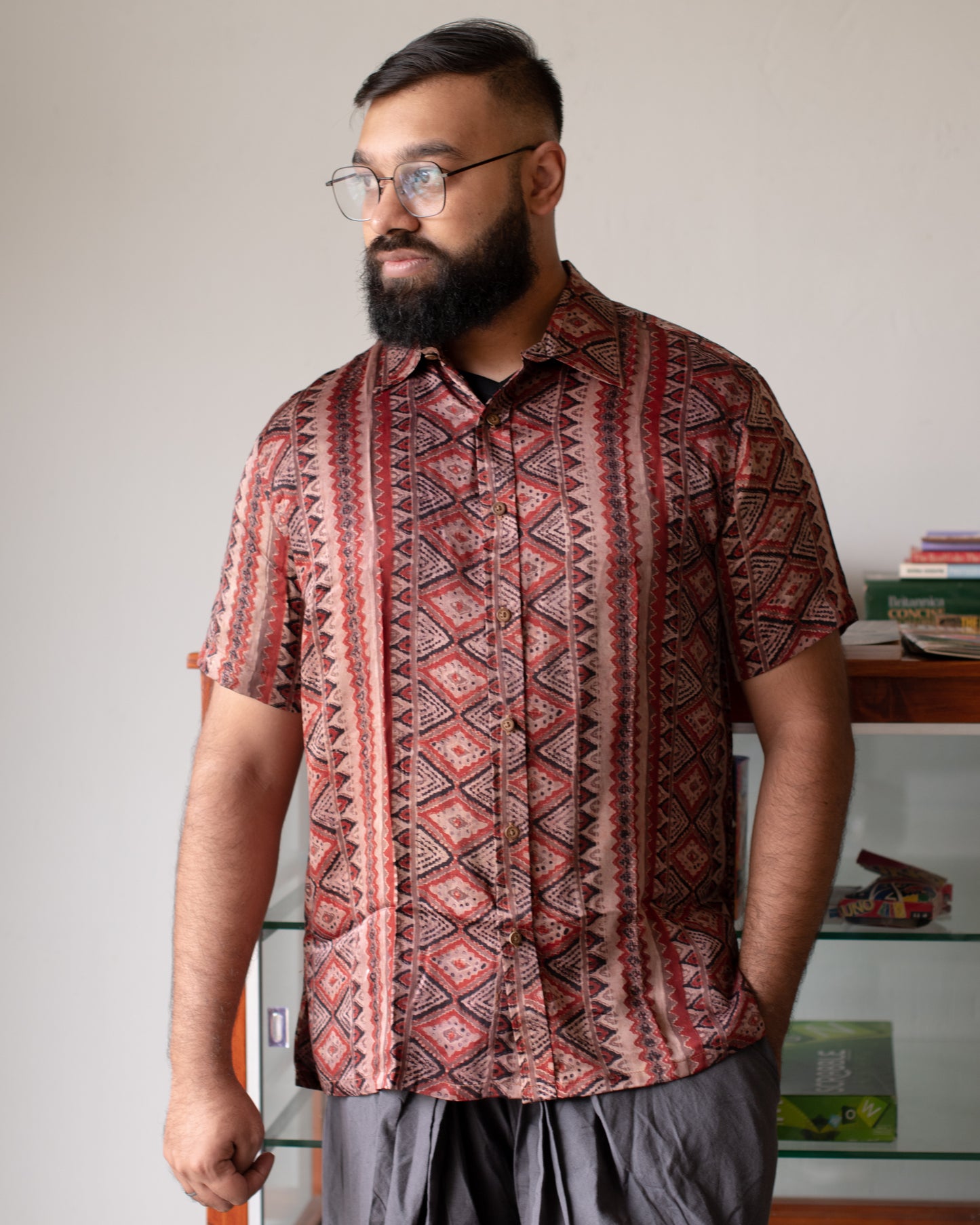 MODALE BROWN STRIPES SHIRT