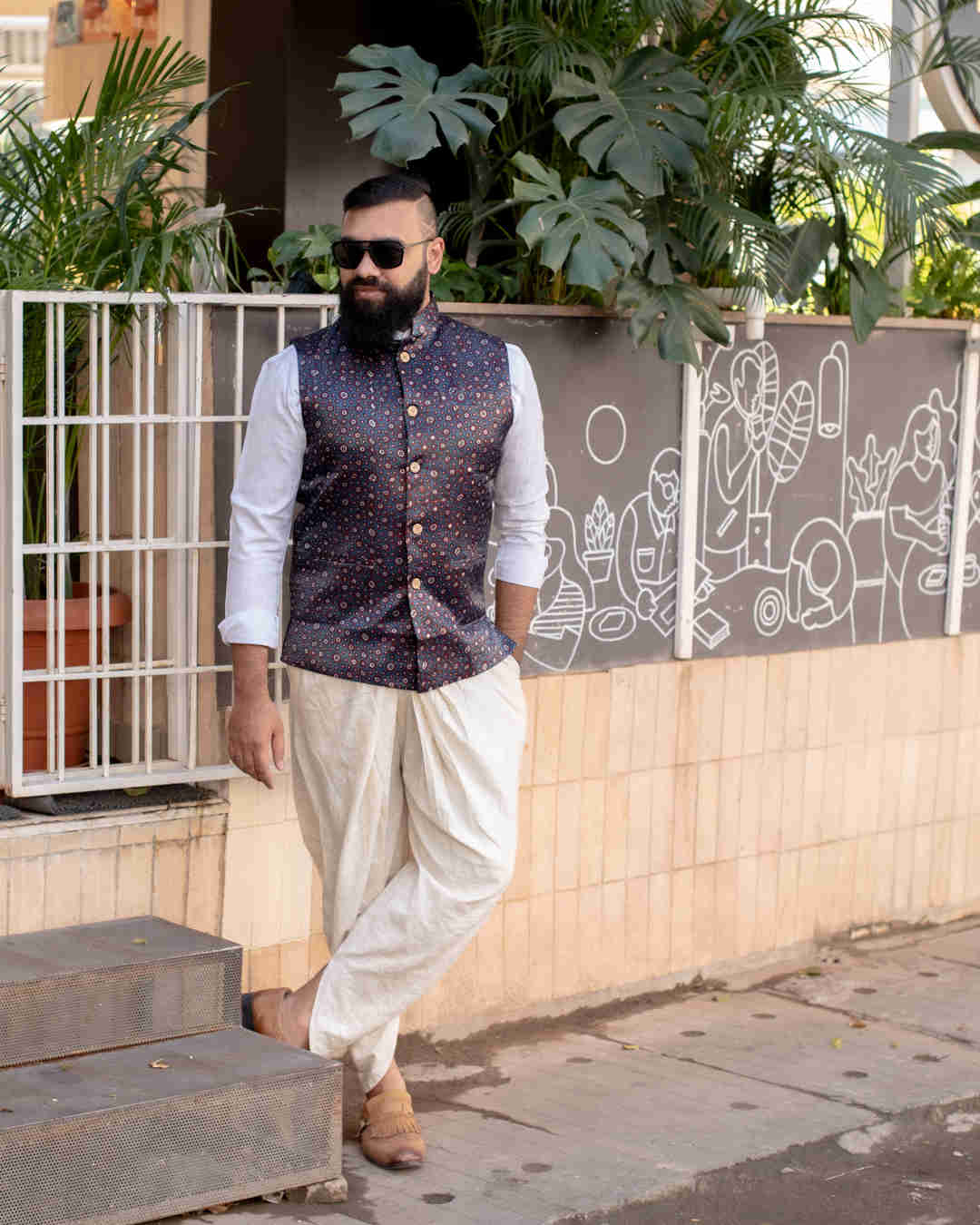 MASHRU AJRAKH INDIGO BUTTA MJ