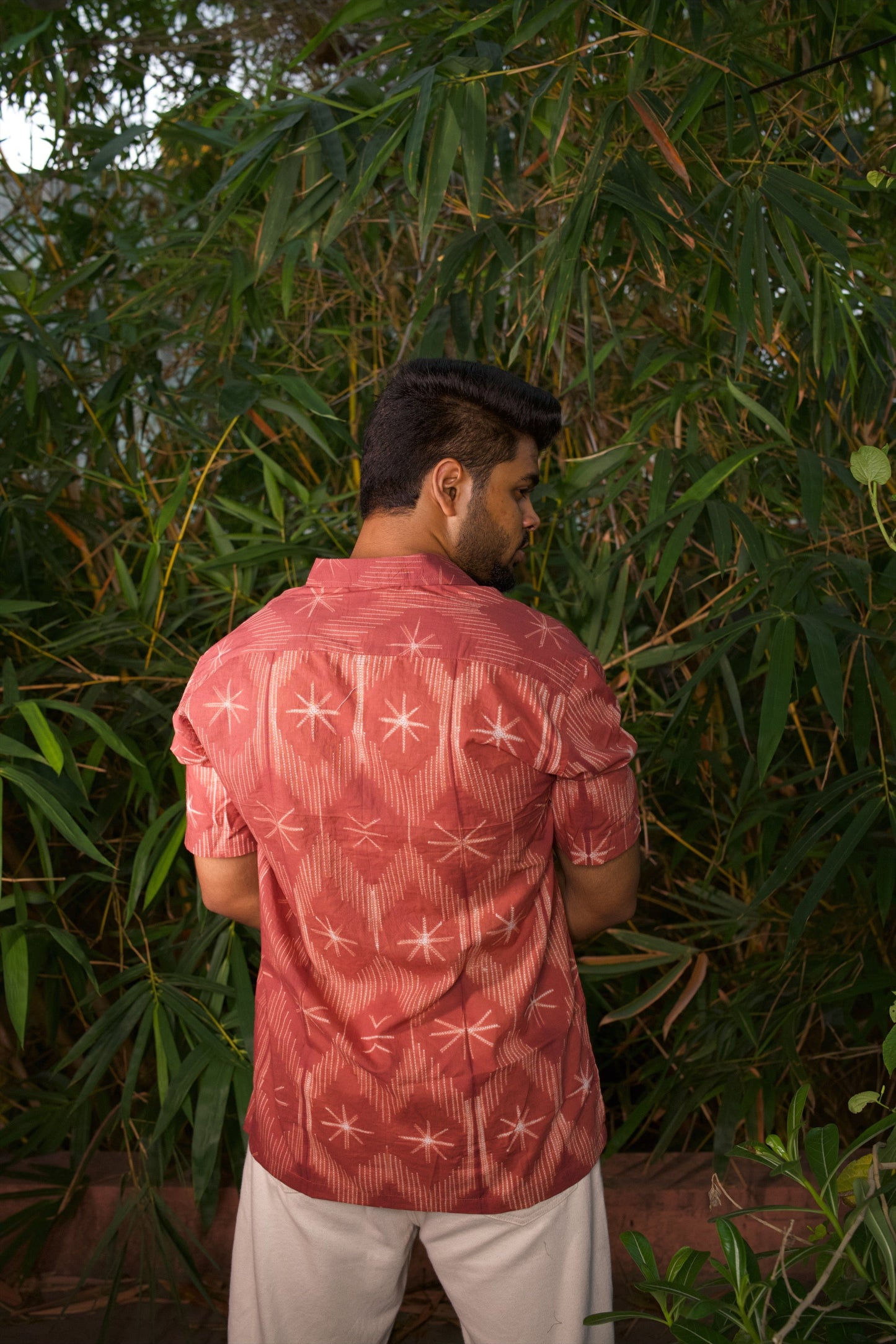 SHIBORI TERRACOTTA STAR SHIRT