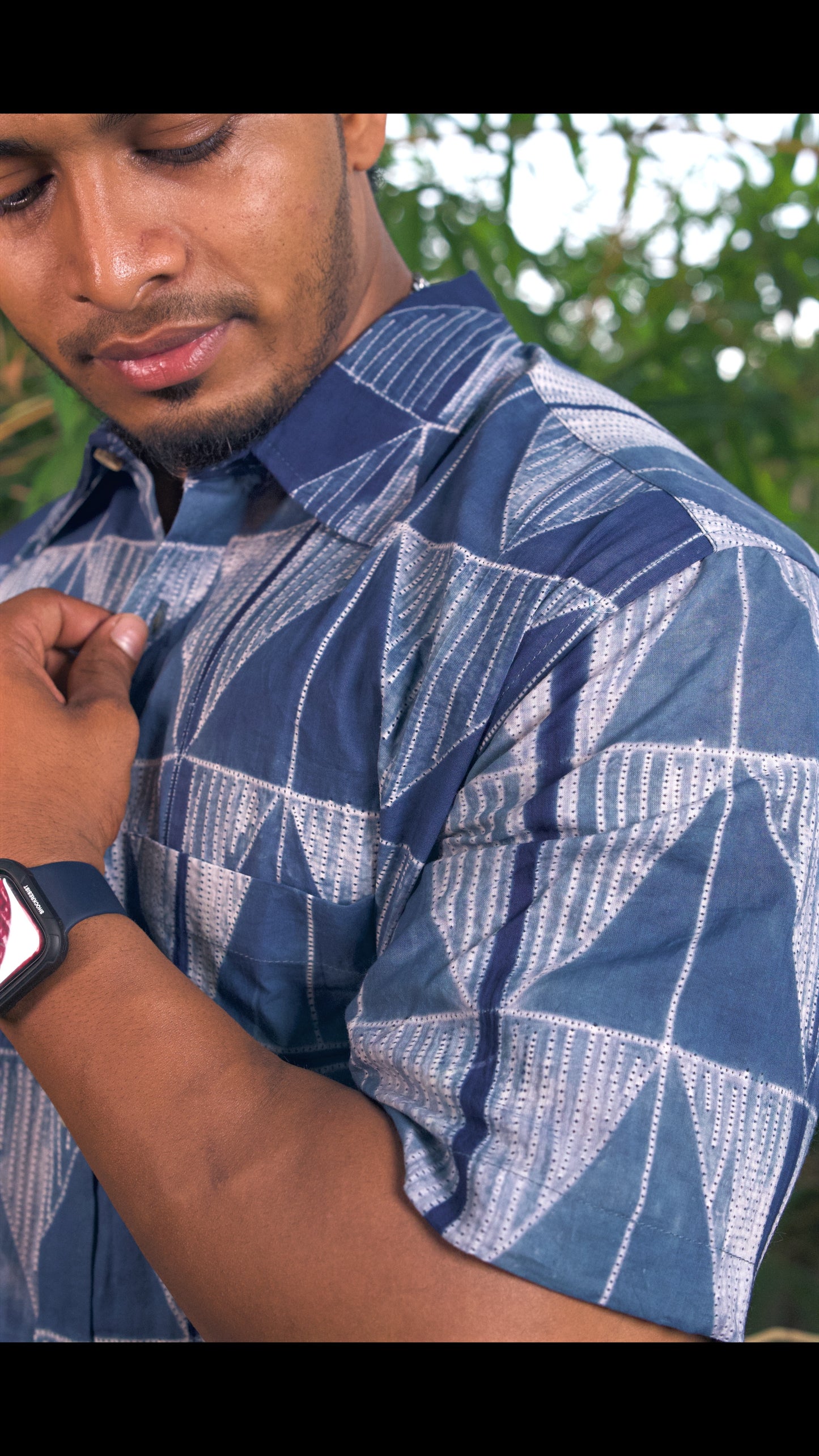 AJRAKH HENNA FLORAL SHIRT
