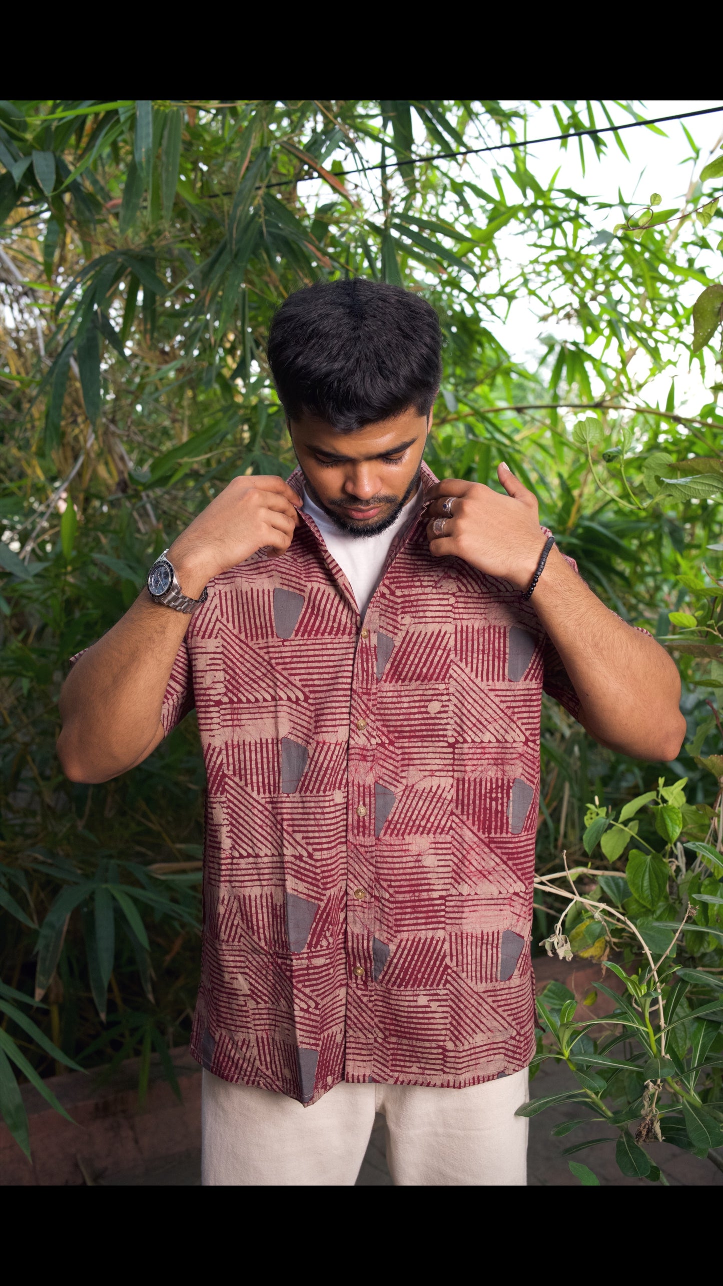 AJRAKH HENNA FLORAL SHIRT