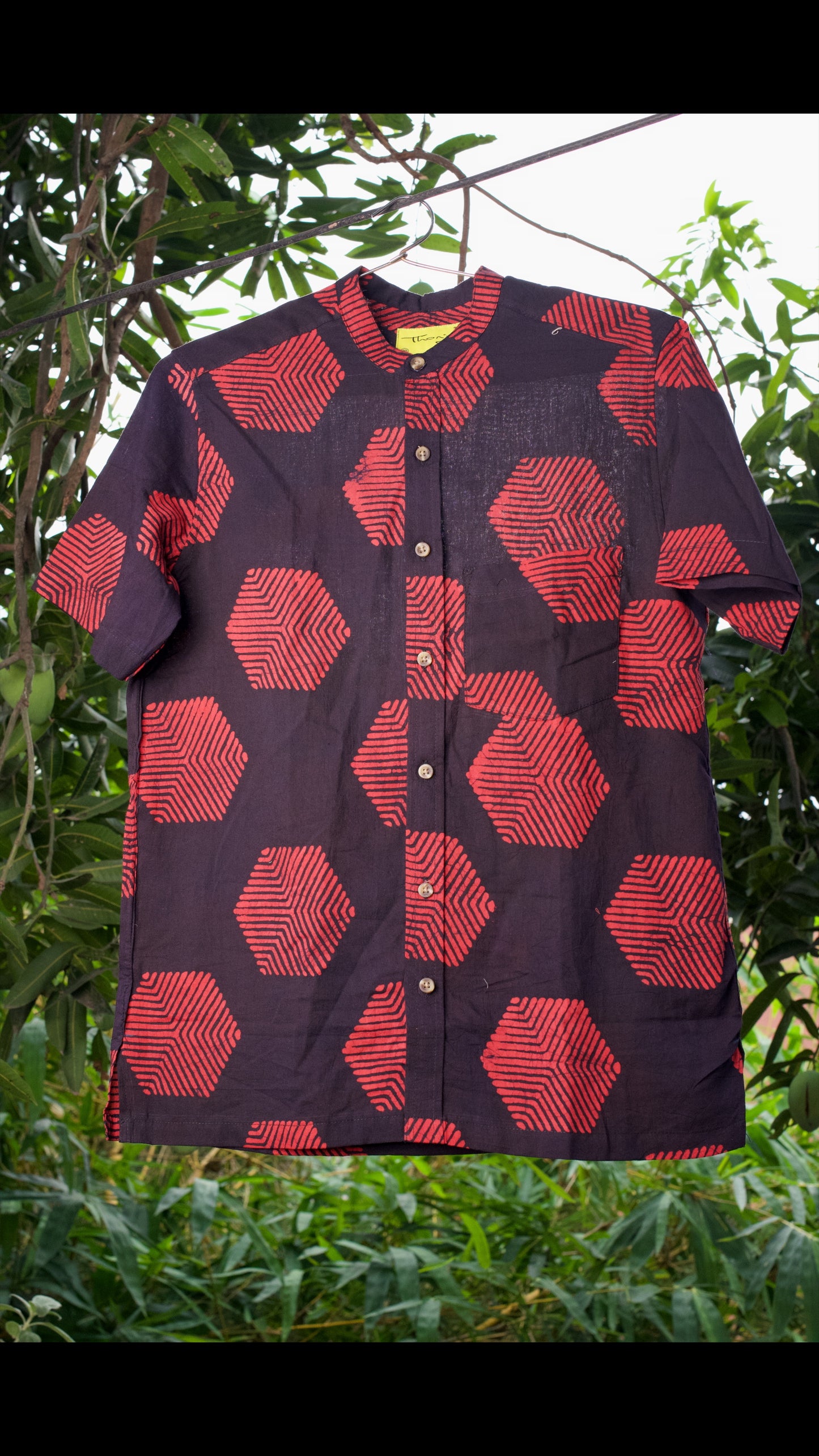 AJRAKH HENNA FLORAL SHIRT