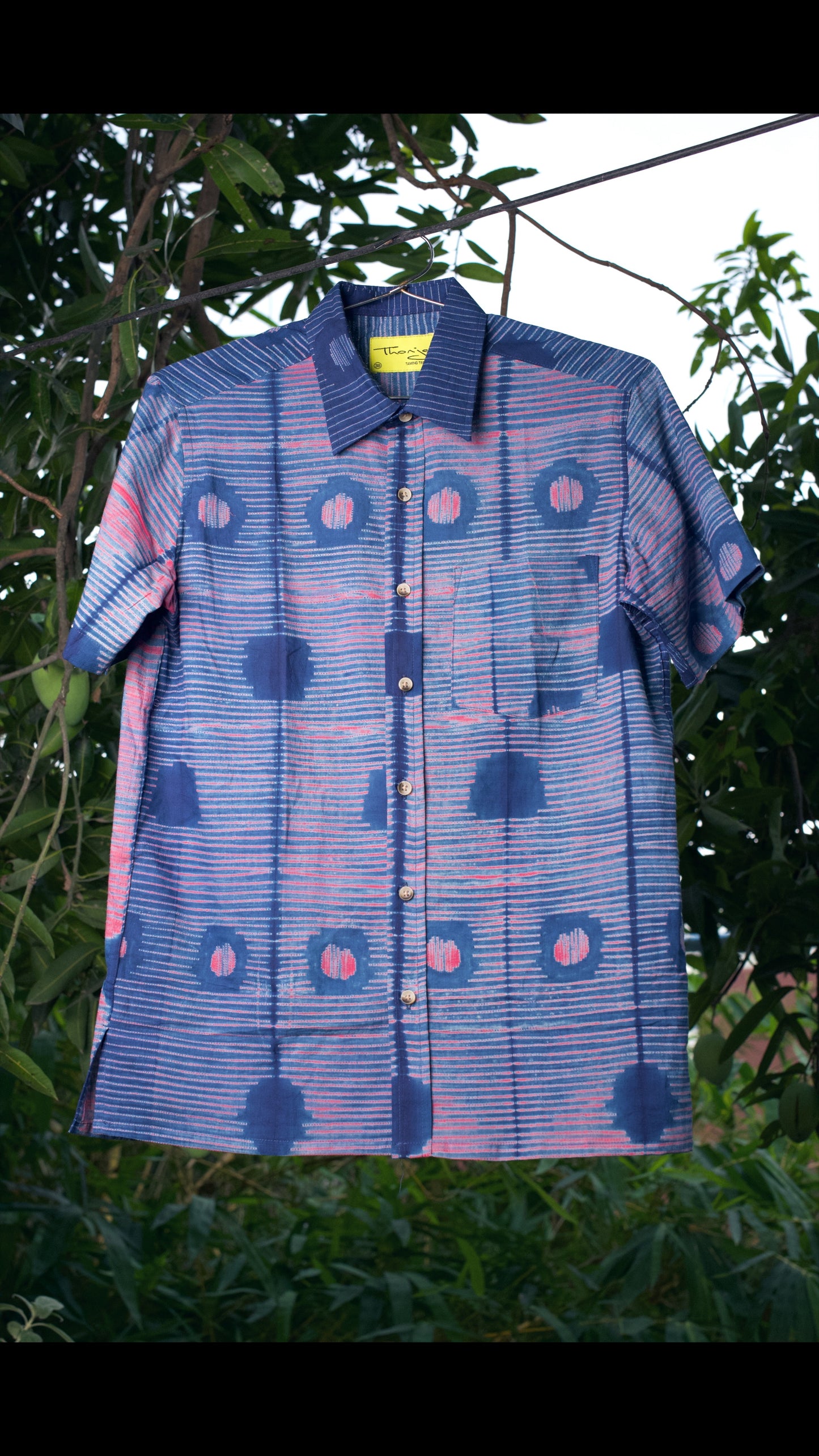 SHIBORI LAVENDER GOLA SHIRT