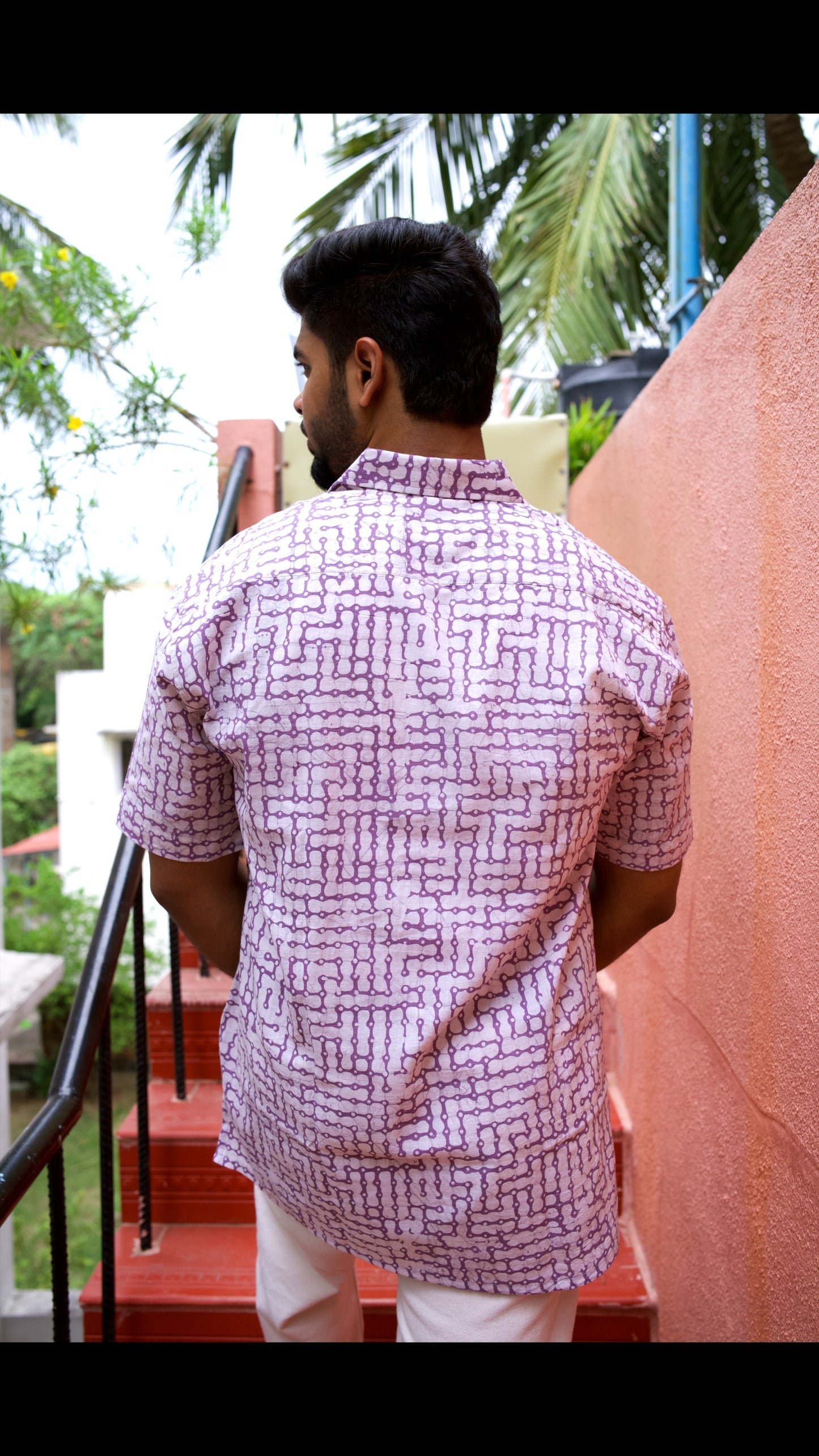 AJRAKH HENNA FLORAL SHIRT
