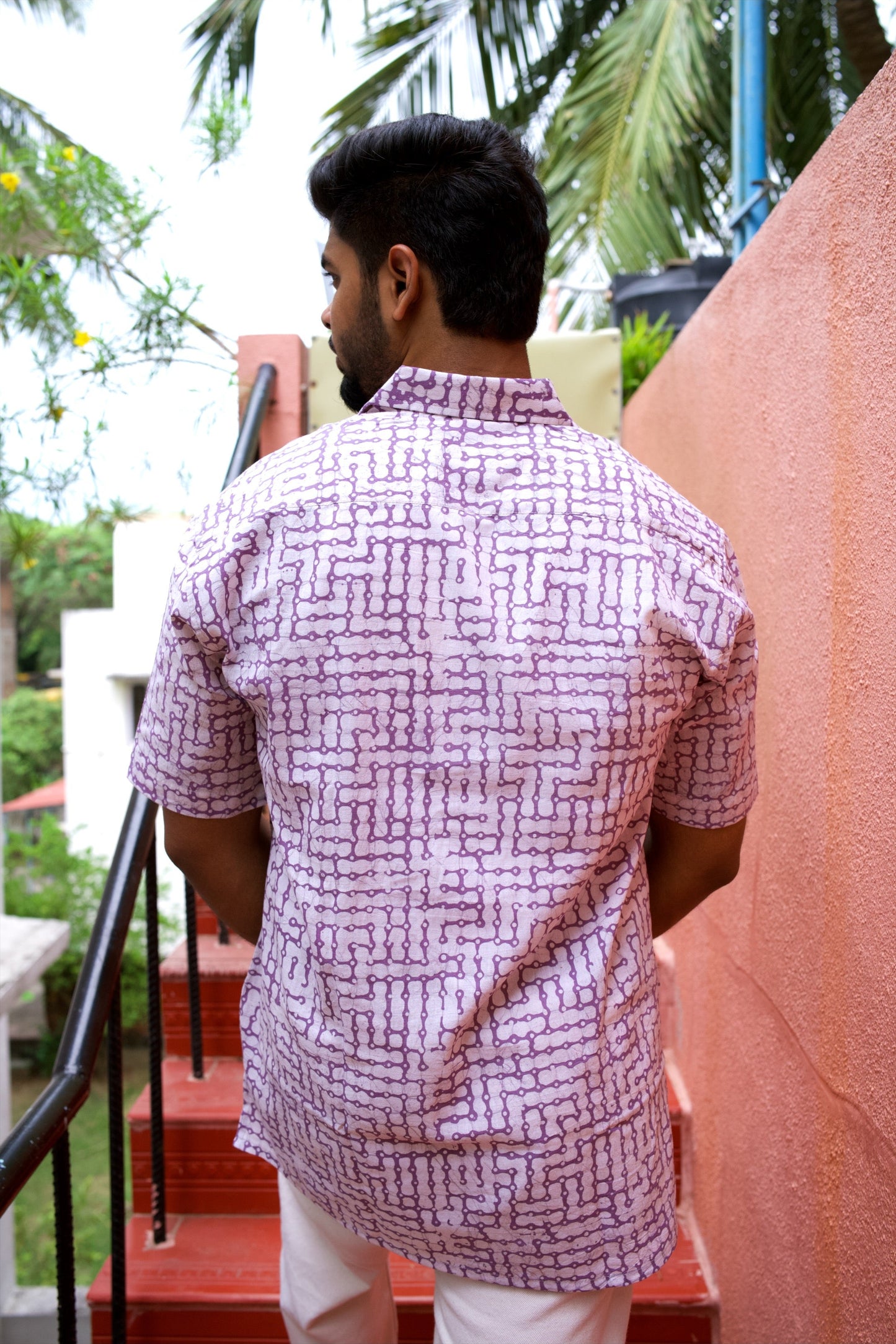 BATIK LAVENDER CHAIN SHIRT